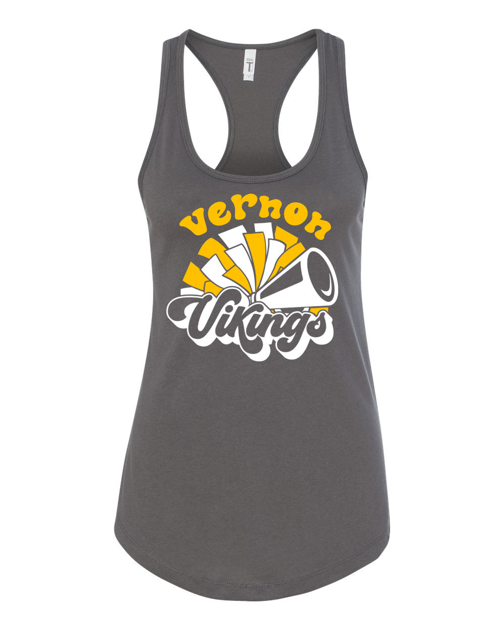 Vernon Vikings Cheer Racerback Tank Top Design 12