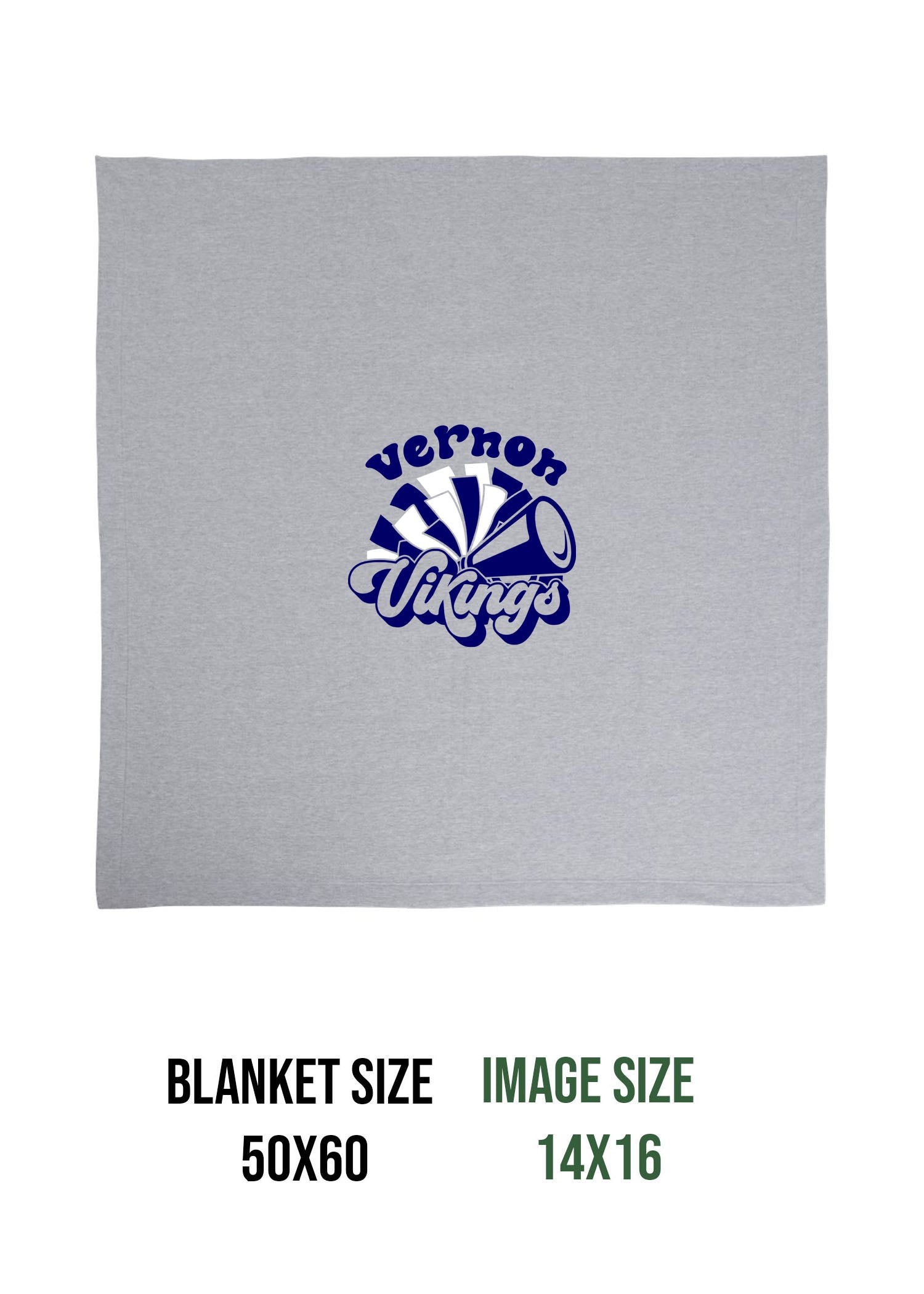 Vernon Vikings Cheer Design 12 Blanket