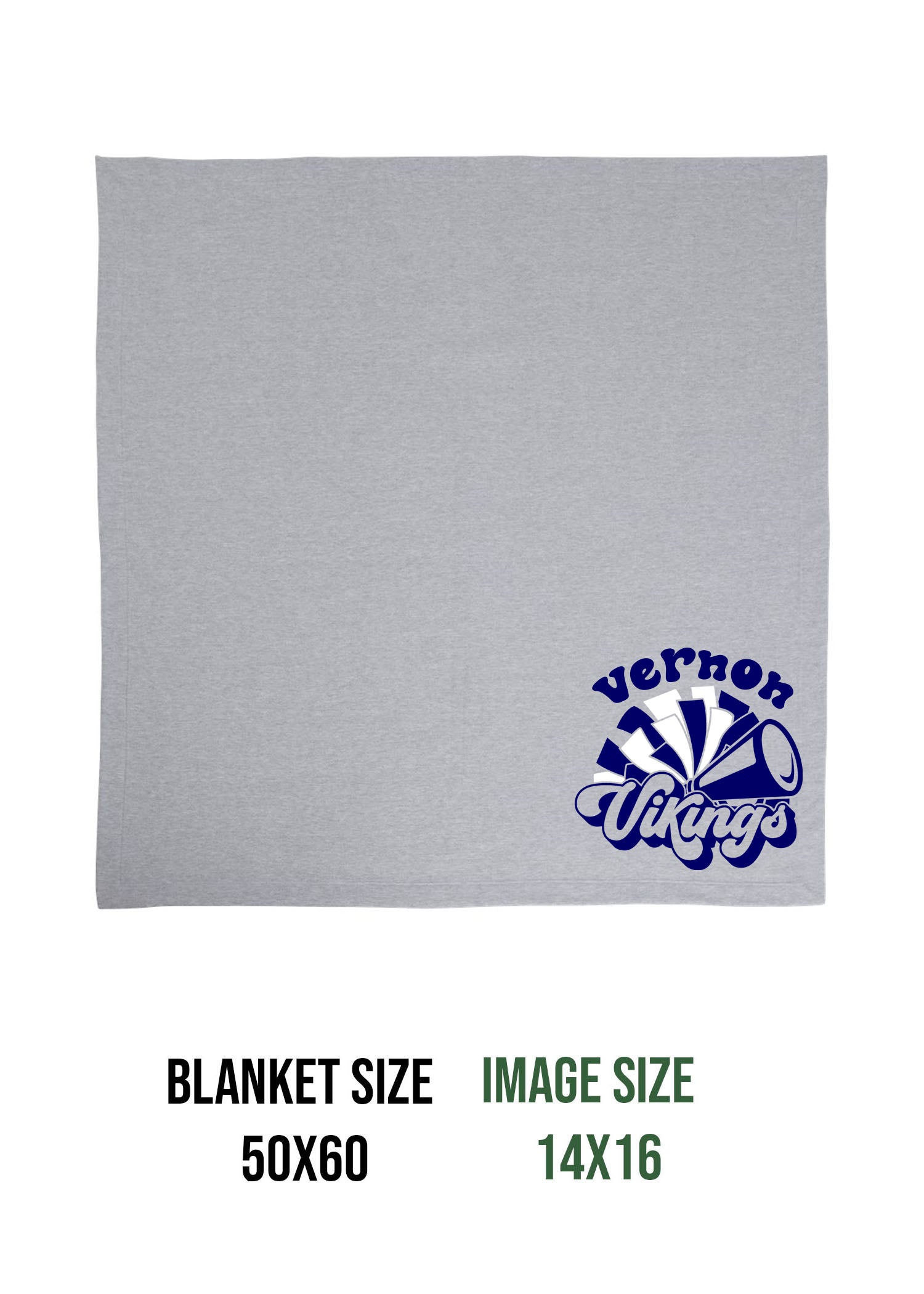 Vernon Vikings Cheer Design 12 Blanket