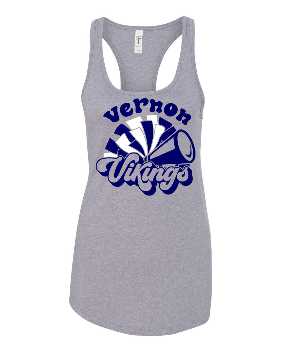 Vernon Vikings Cheer Racerback Tank Top Design 12