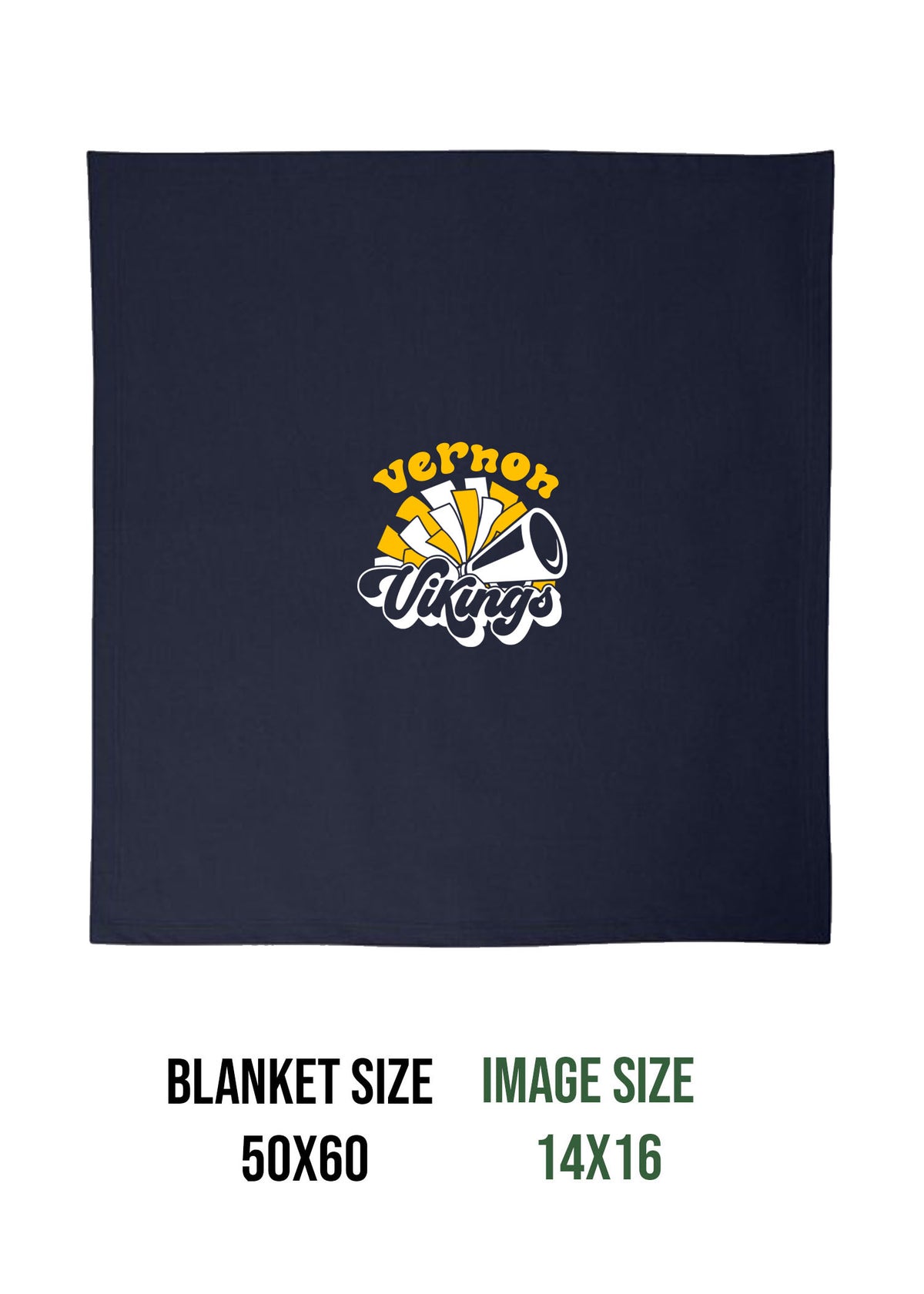 Vernon Vikings Cheer Design 12 Blanket