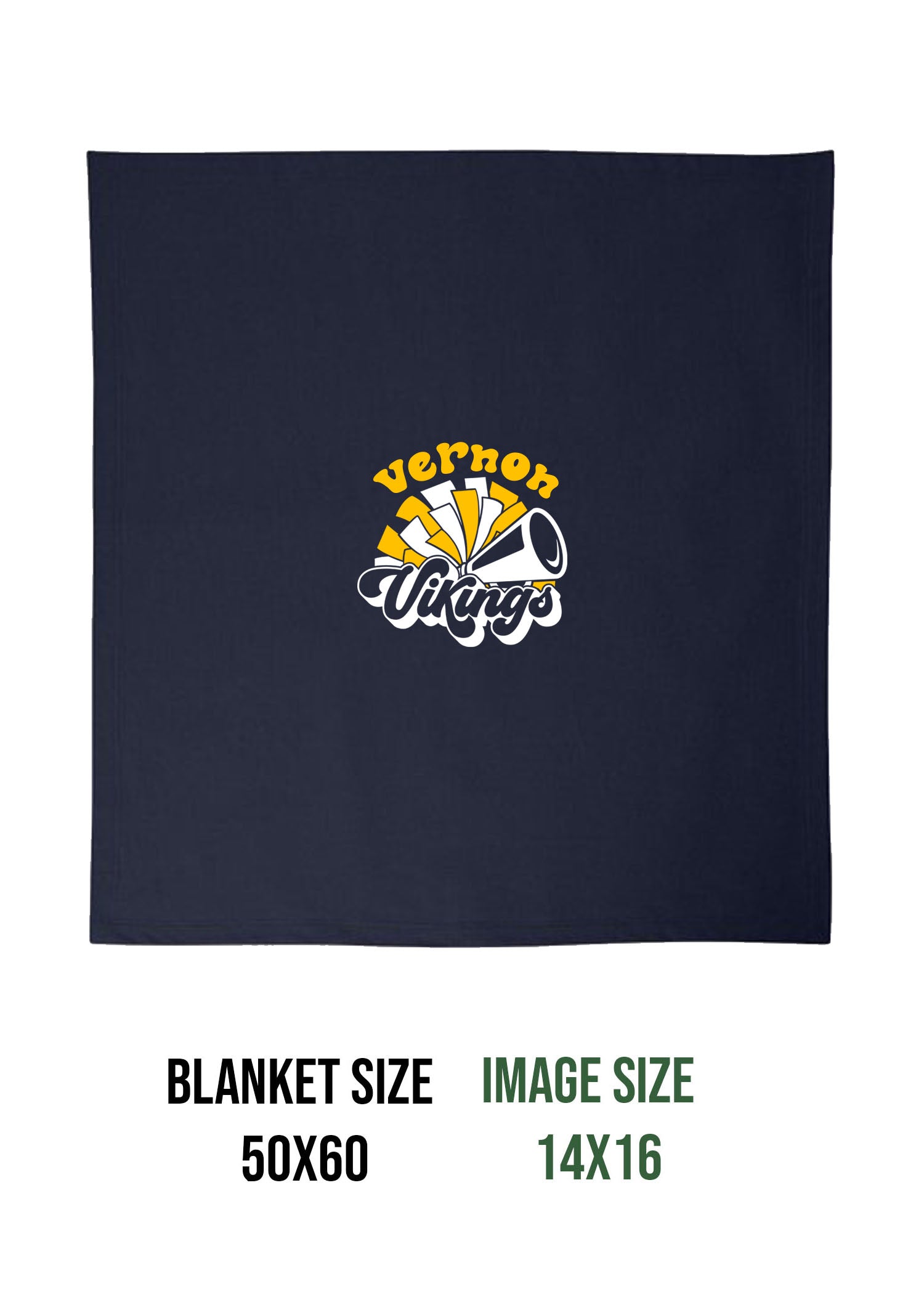 Vernon Vikings Cheer Design 12 Blanket