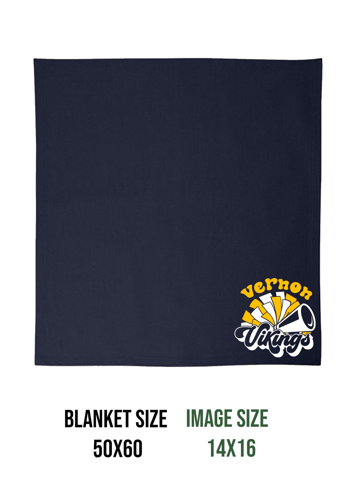 Vernon Vikings Cheer Design 12 Blanket