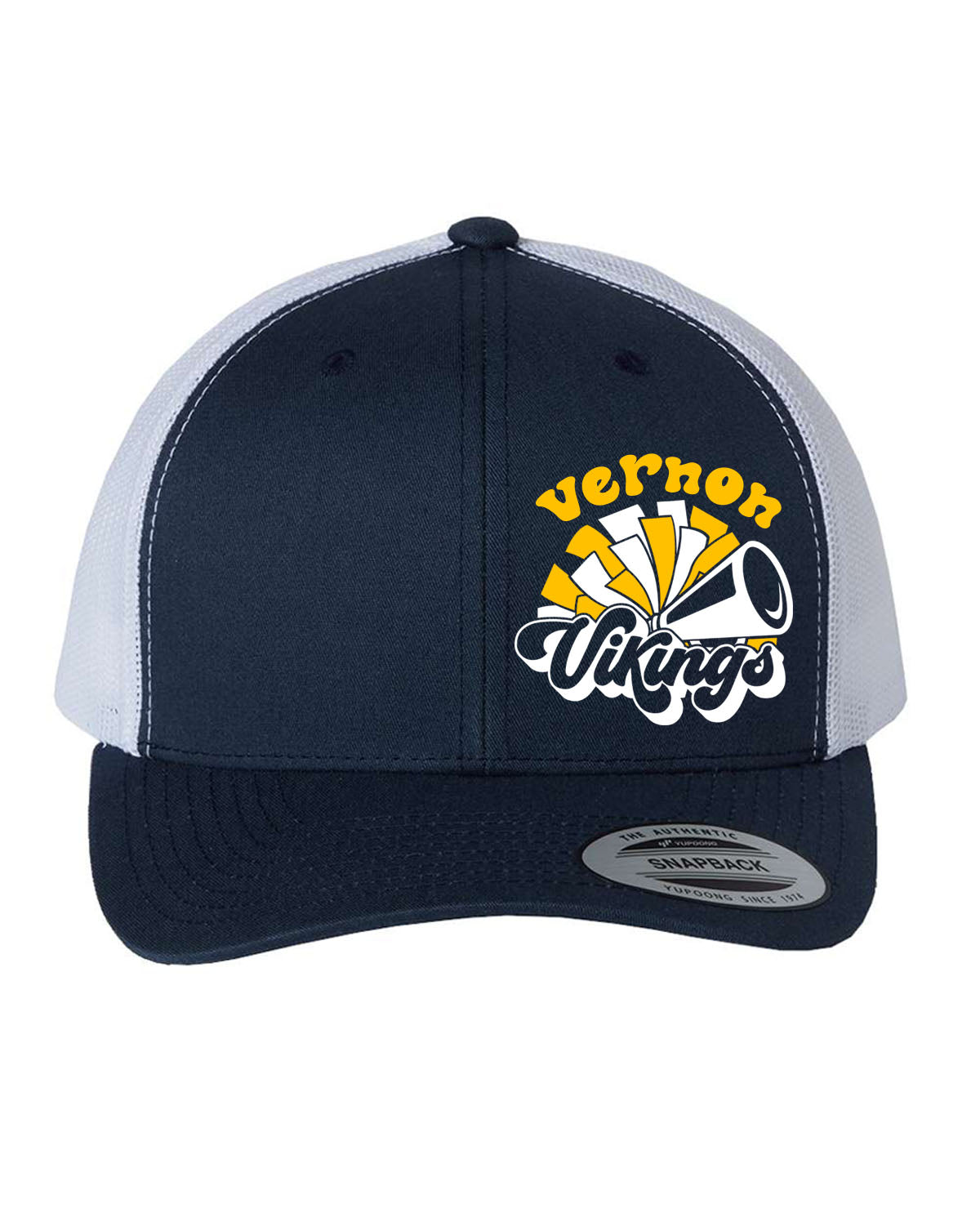 Vernon Vikings Cheer Design 12 Trucker Hat