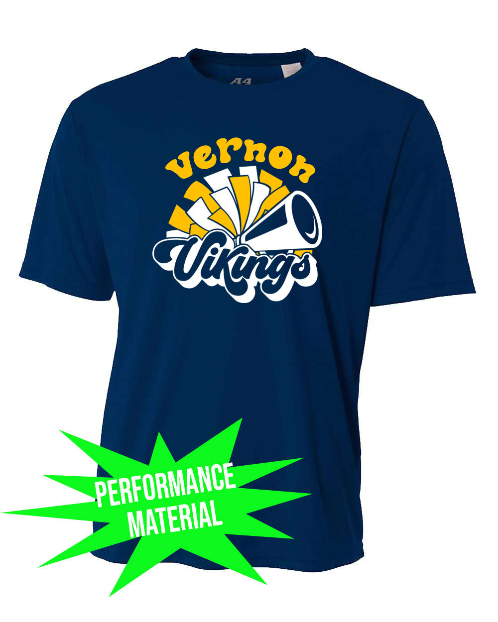 Vernon Vikings Cheer Performance Material T-Shirt  Design 12