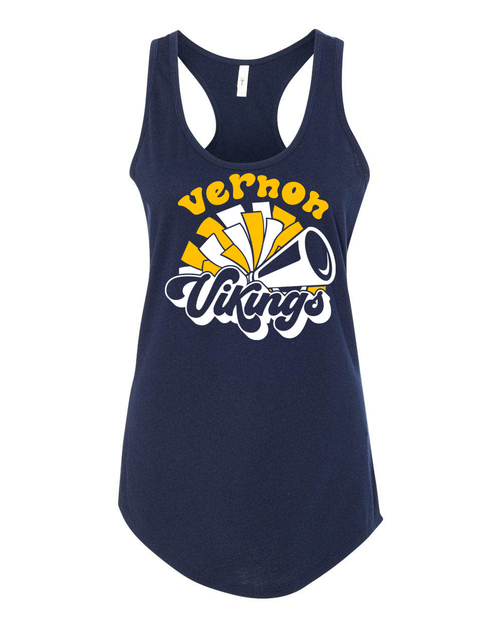 Vernon Vikings Cheer Racerback Tank Top Design 12