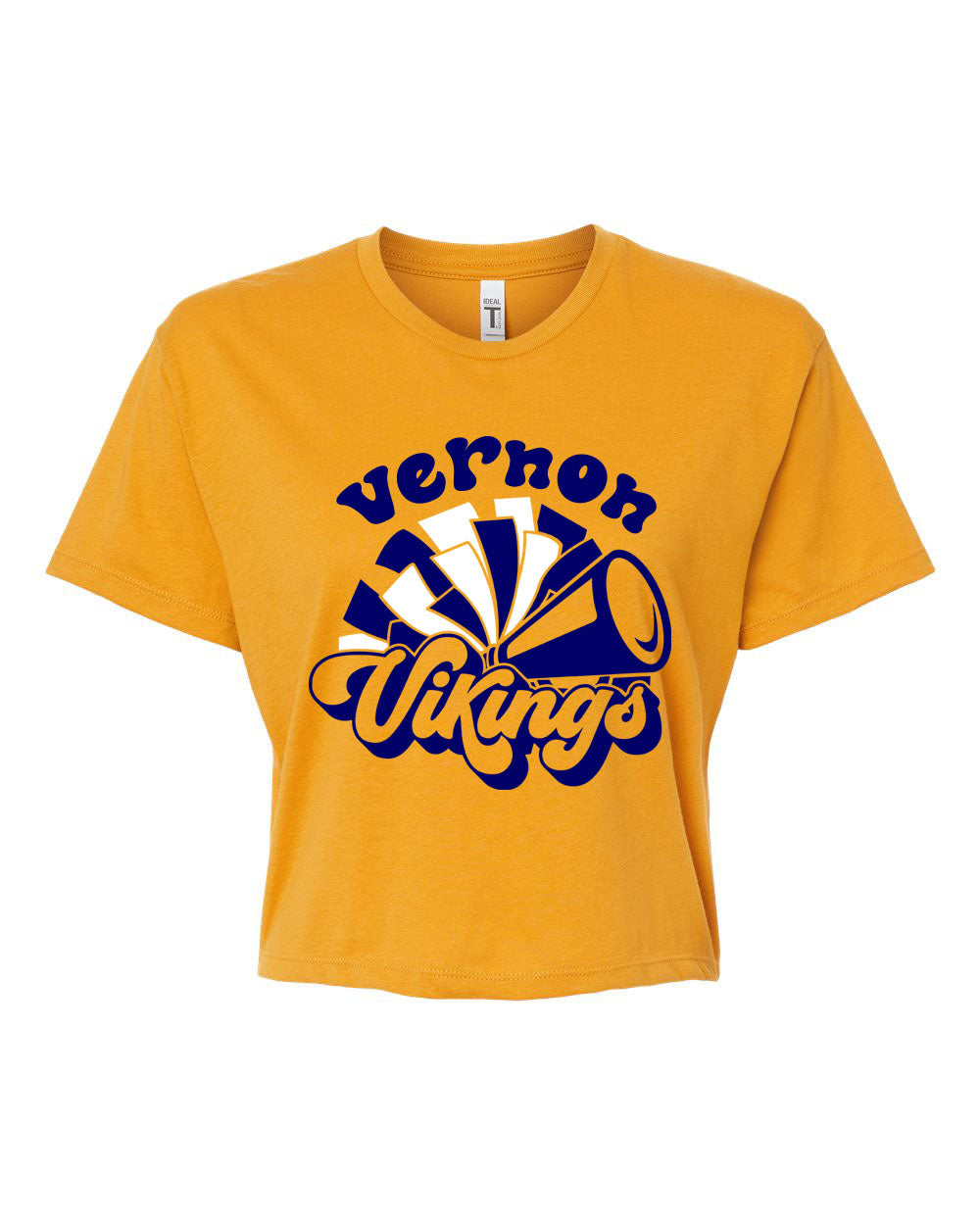 Vernon Vikings Cheer Design 12 Crop Top