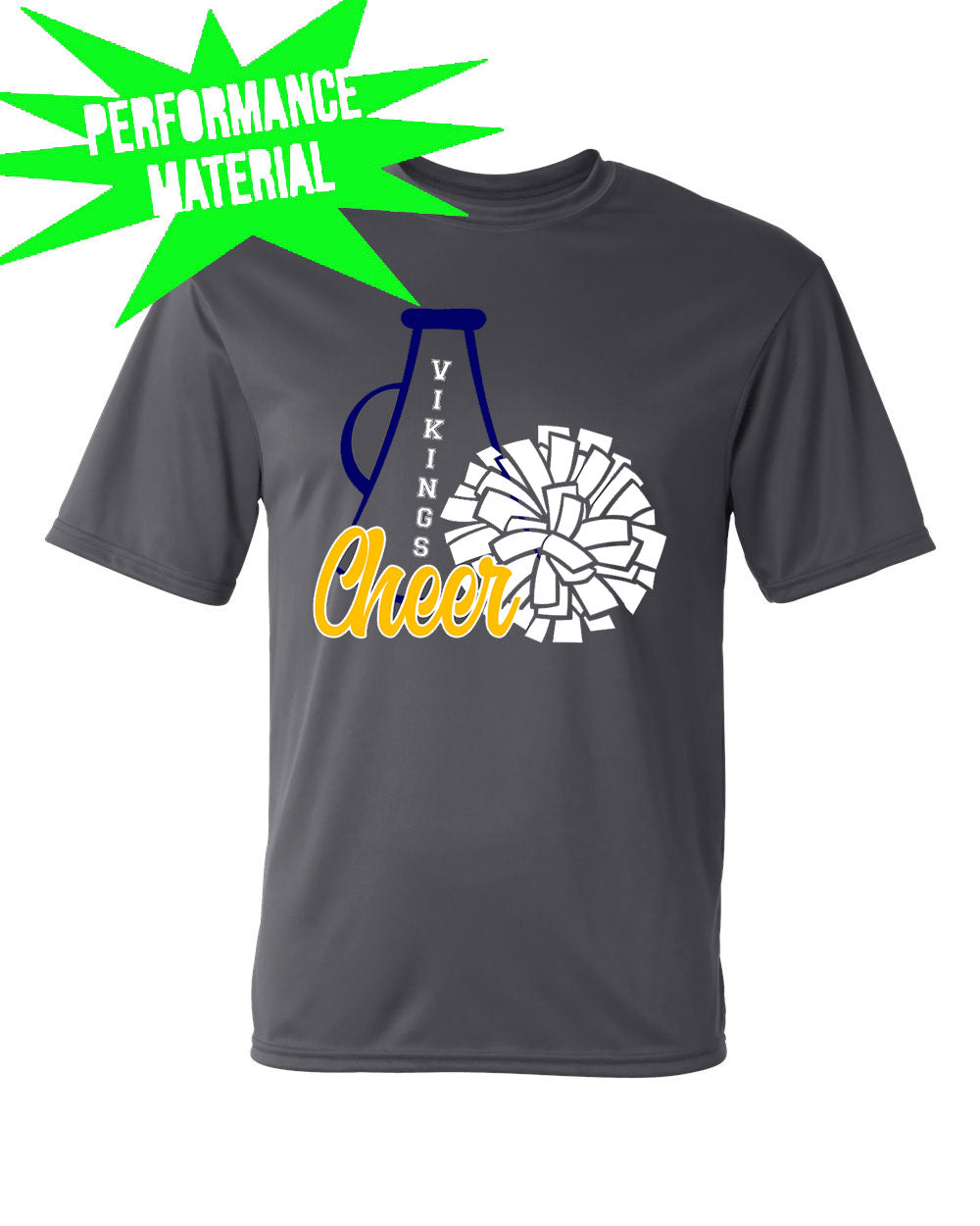Vernon Vikings Cheer Performance Material T-Shirt Design 14