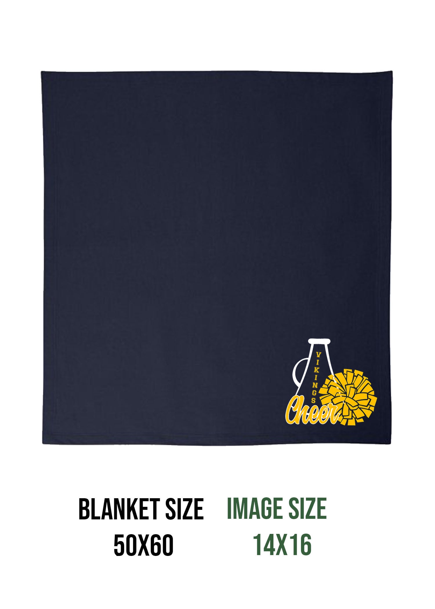 Vernon Vikings Cheer Design 14 Blanket