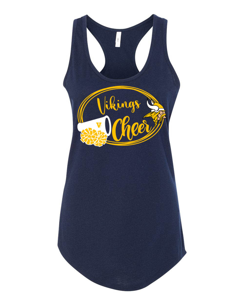 Vernon Cheer Racerback Tank Top Design 15