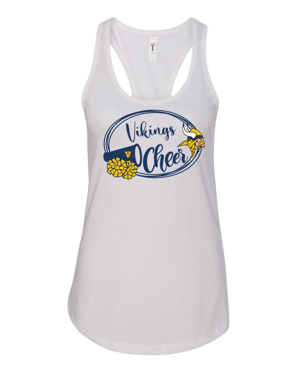 Vernon Cheer Racerback Tank Top Design 15