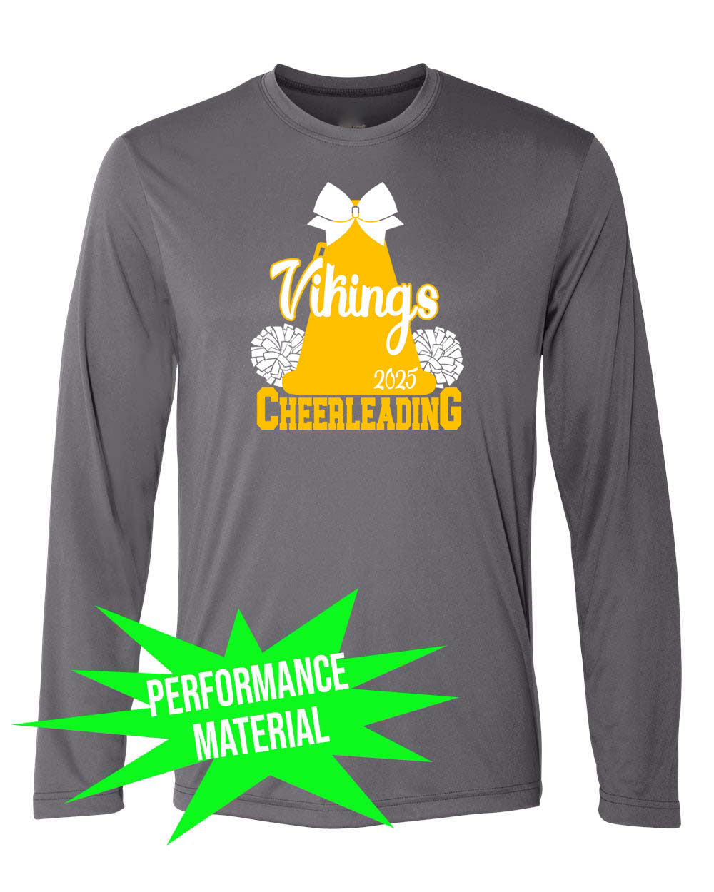 Vernon Cheer Performance Material Long Sleeve Shirt Design 16