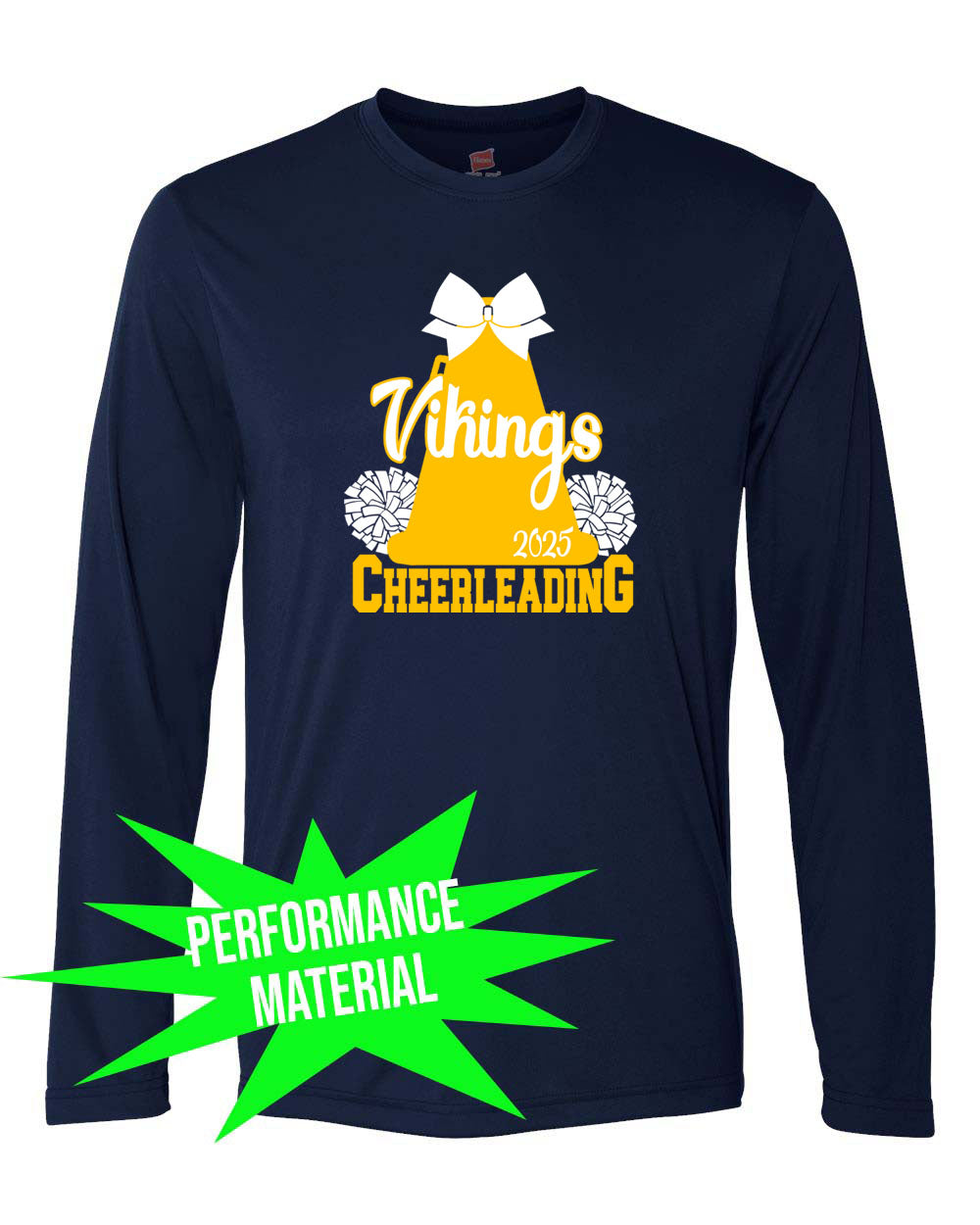 Vernon Cheer Performance Material Long Sleeve Shirt Design 16