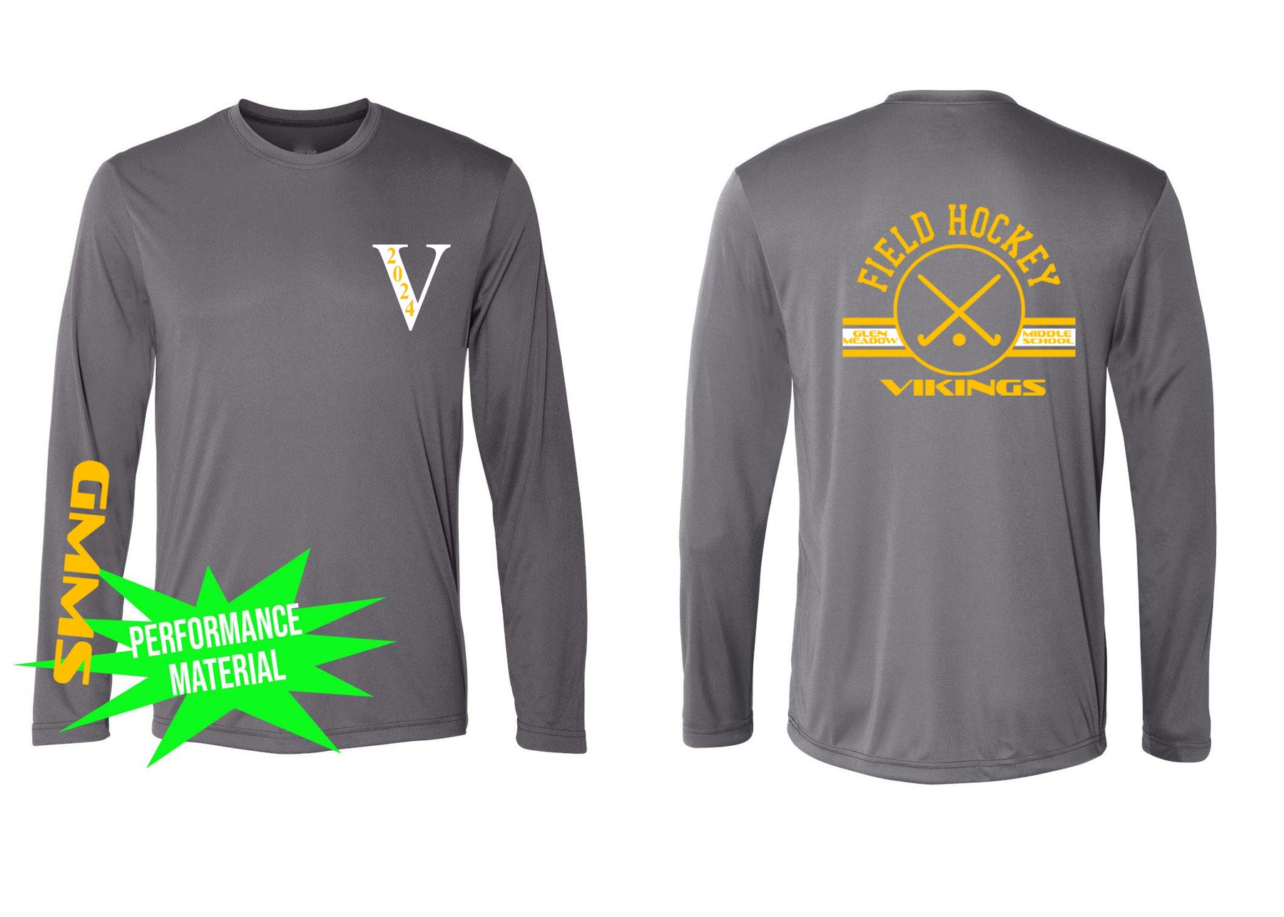 Vernon Field Hockey Performance Material Design 2 Long Sleeve Shirt