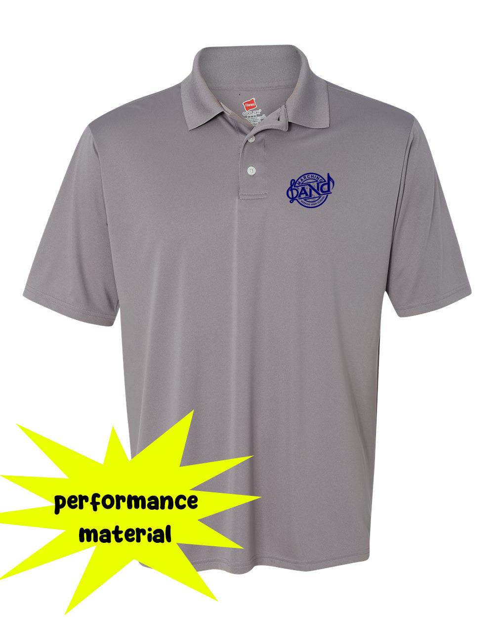 Vernon Marching Band Performance Material Polo T-Shirt Design 1
