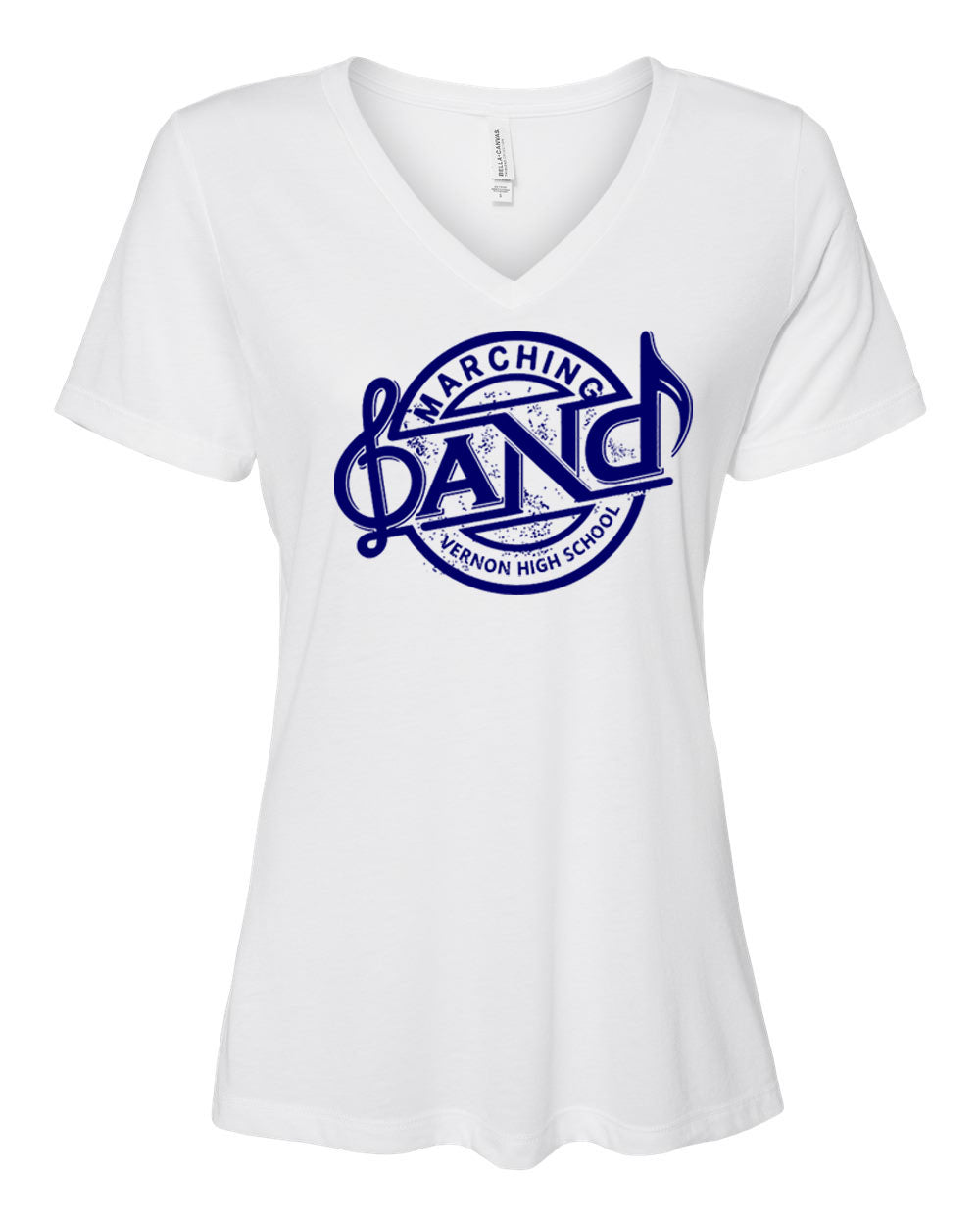 Vernon Marching Band V-neck T-Shirt Design 1