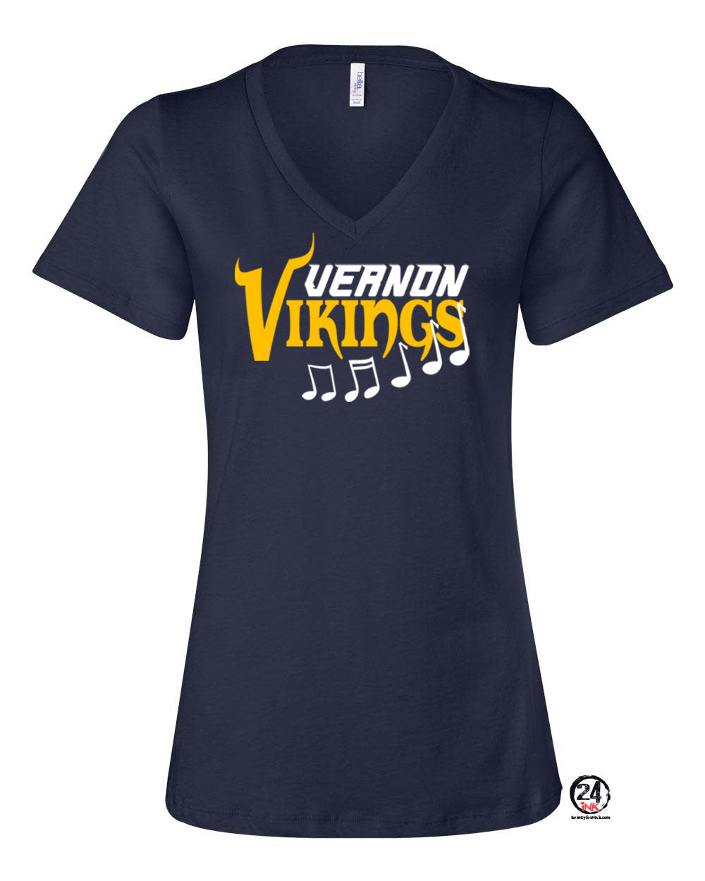 Vernon Marching Band V-neck T-Shirt Design 2