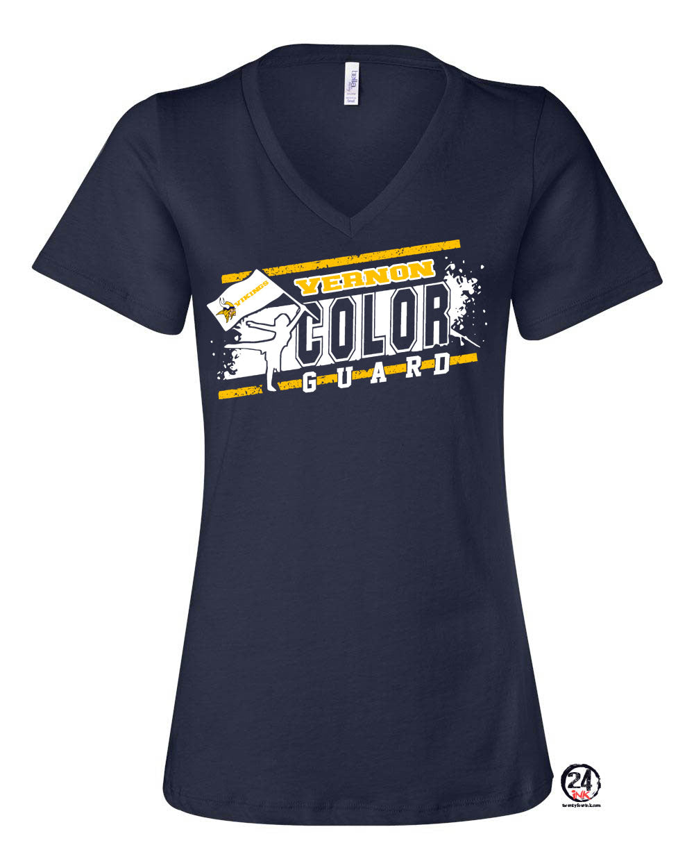 Vernon Marching Band V-neck T-Shirt Design 4