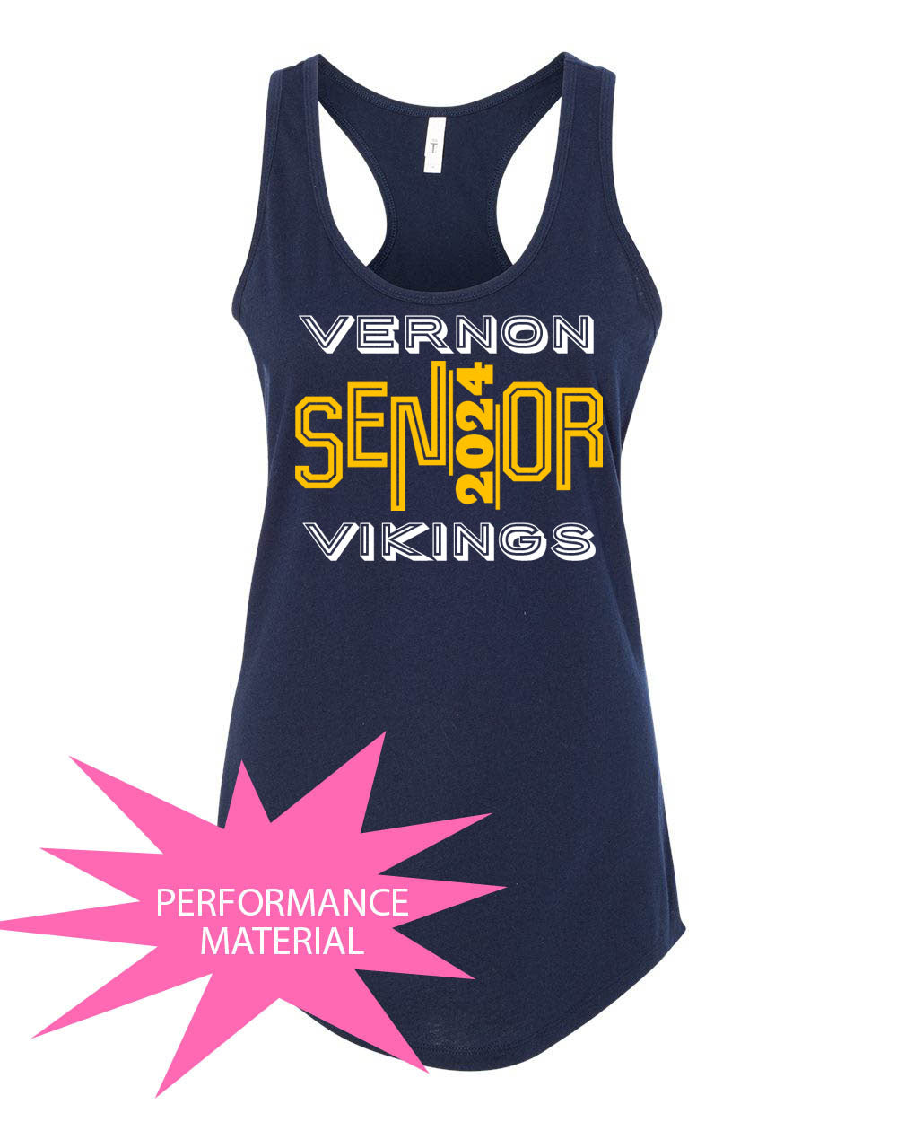 VTHS Design 6 Performance Racerback Tank Top