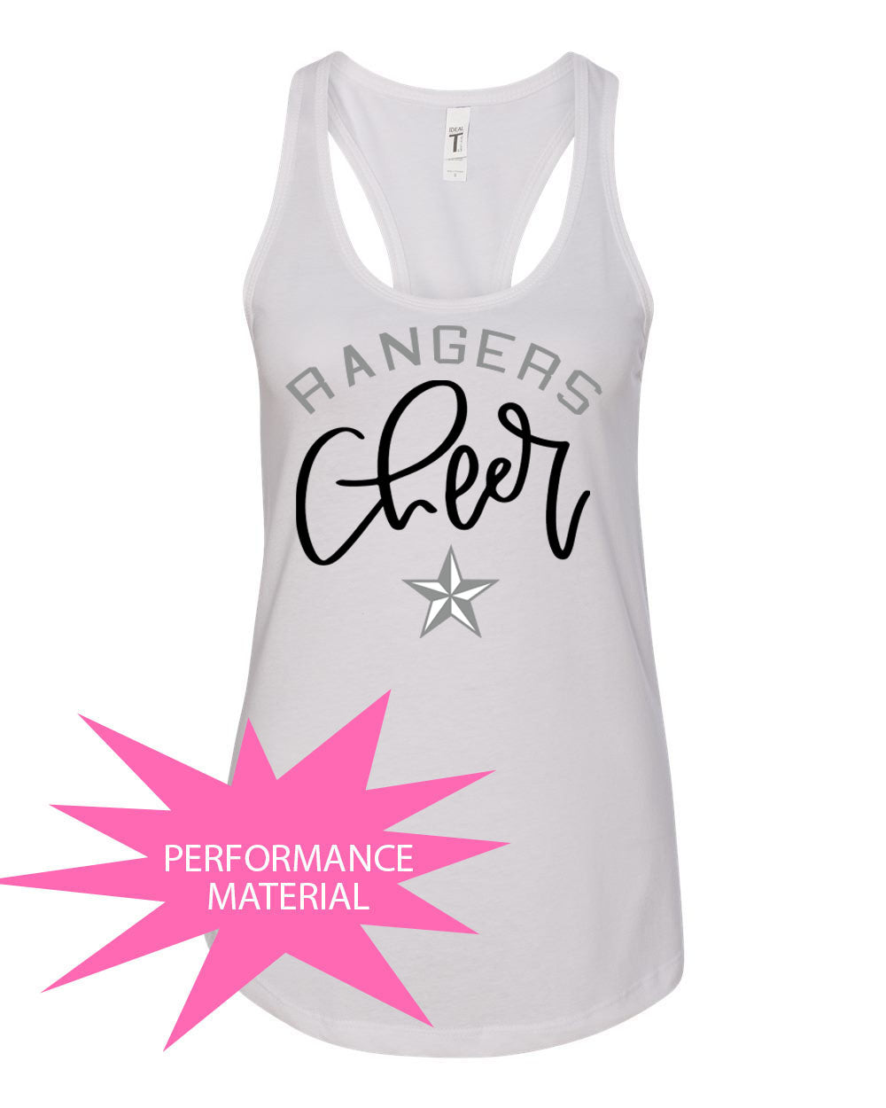 Wallkill Cheer Design 4 Performance Racerback Tank Top