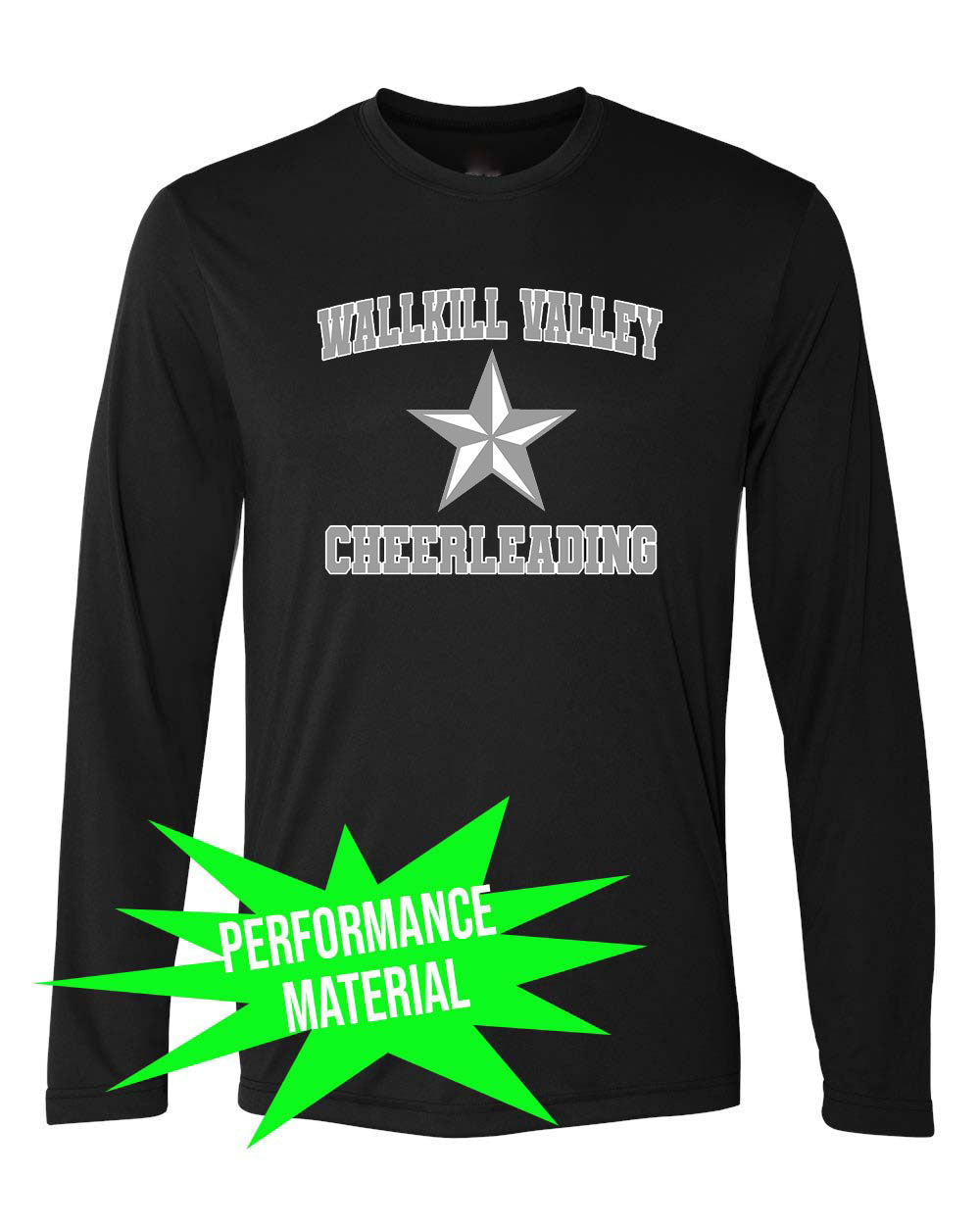 Wallkill Cheer Performance Material Design 6 Long Sleeve Shirt