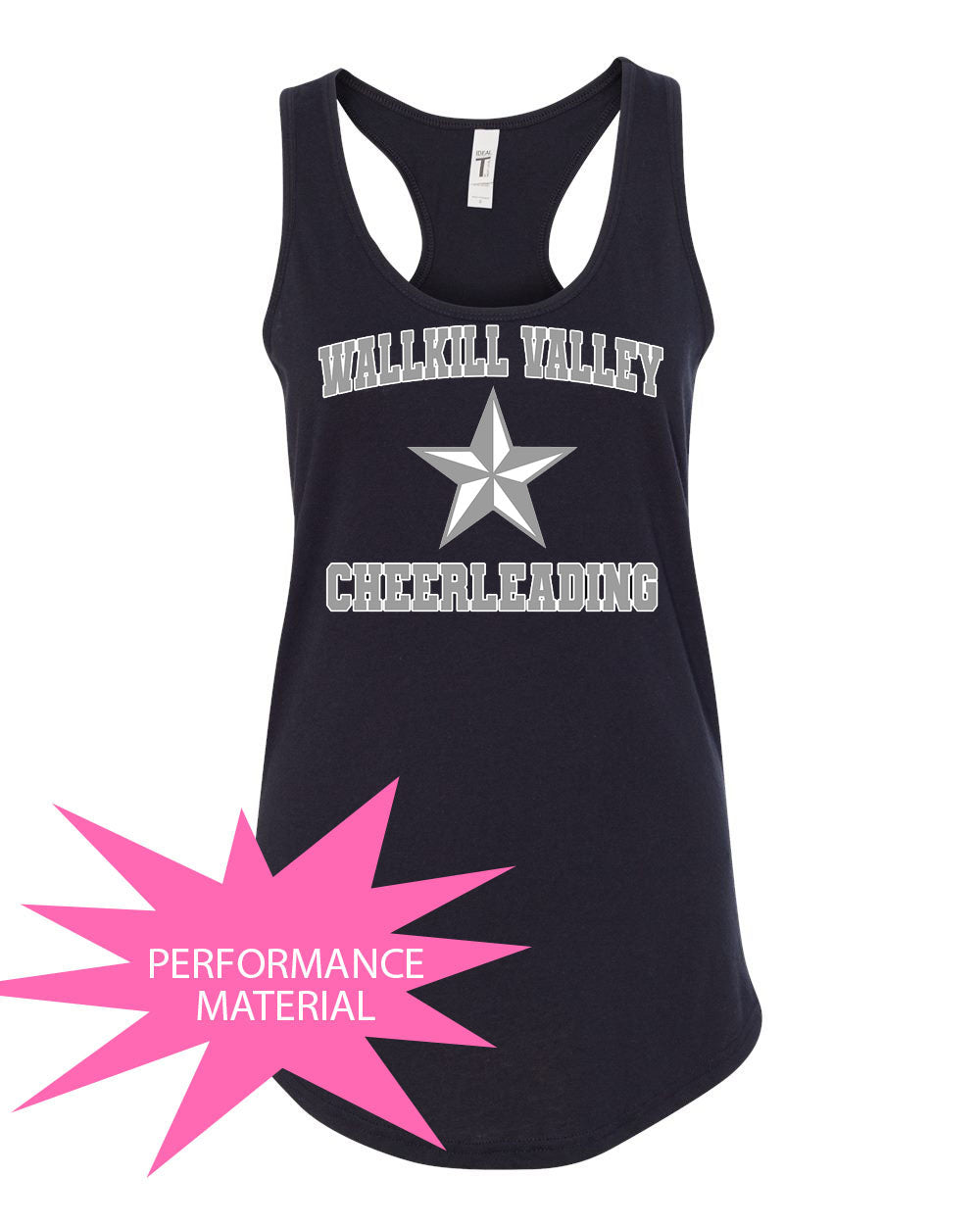 Wallkill Cheer Design 6 Performance Racerback Tank Top