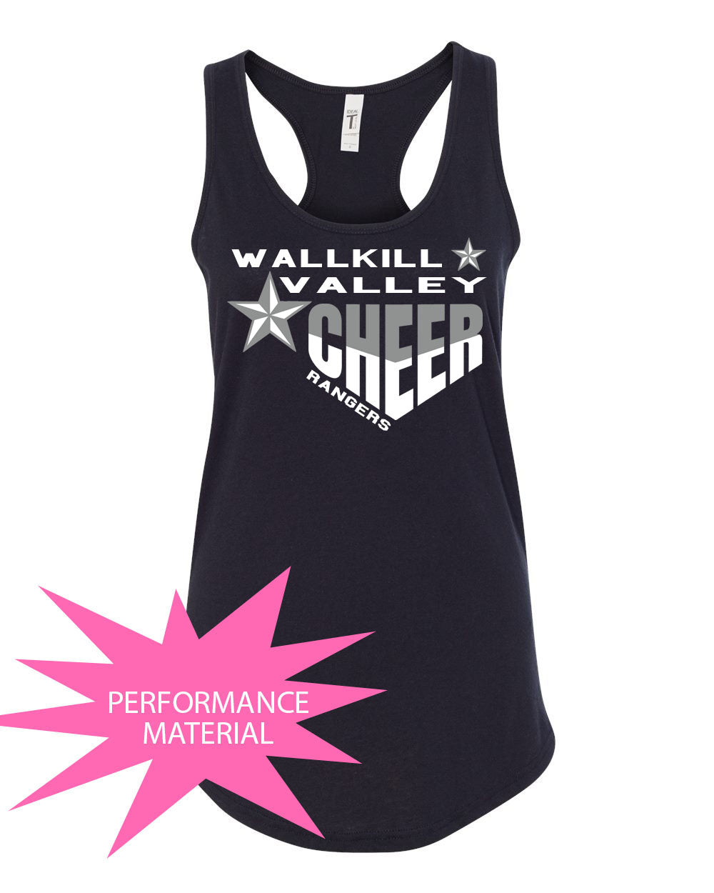 Wallkill Cheer Design 5 Performance Racerback Tank Top