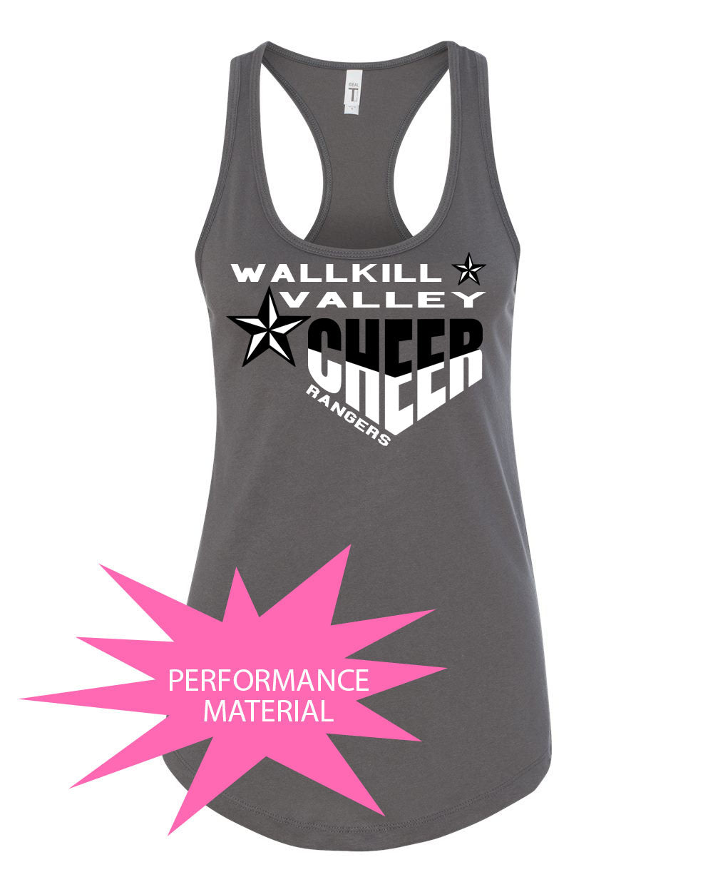 Wallkill Cheer Design 5 Performance Racerback Tank Top
