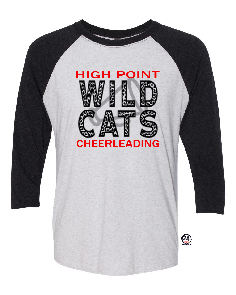 Wildcats Cheer design 1 raglan shirt