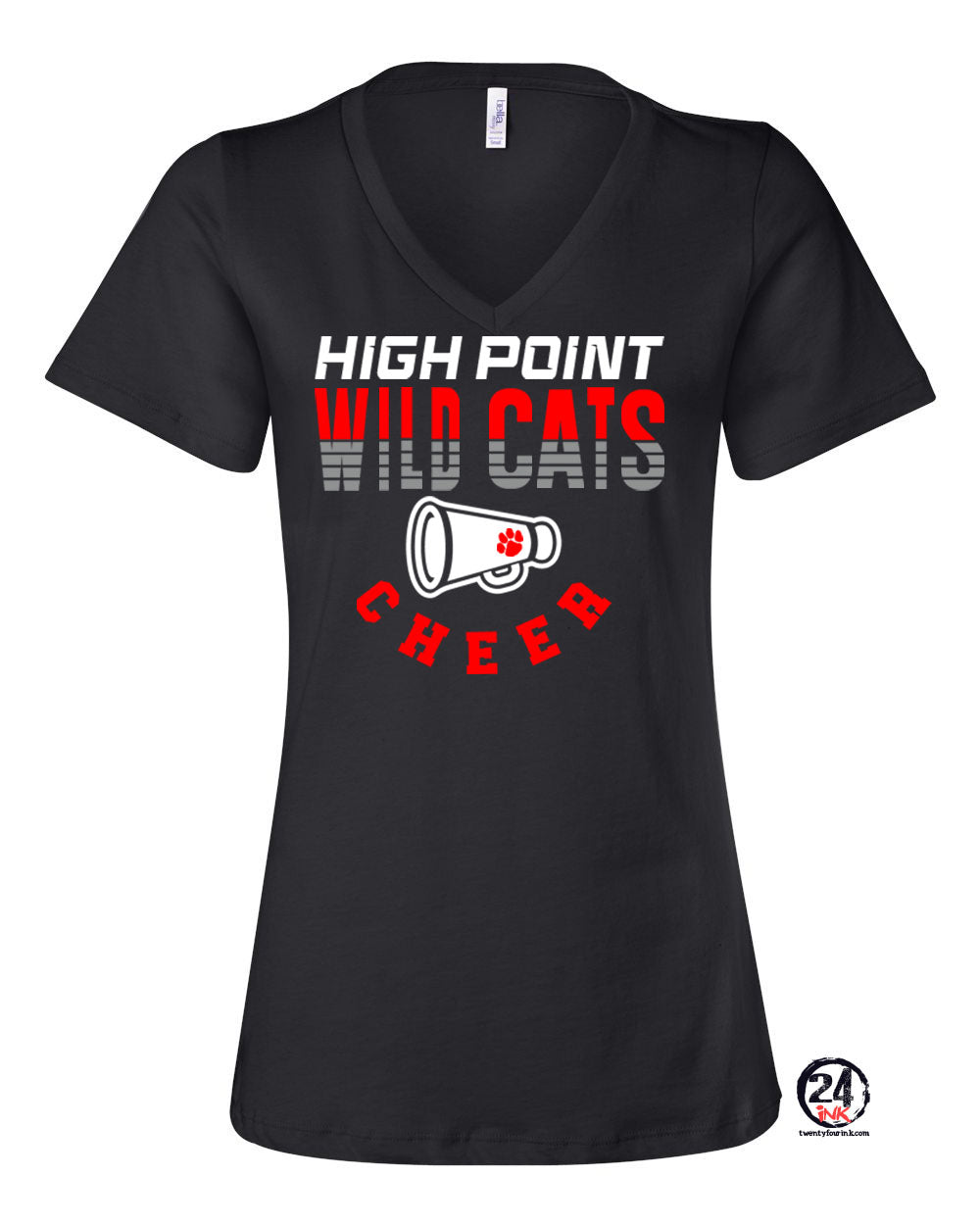 Wildcats Cheer Design 2 V-neck T-Shirt
