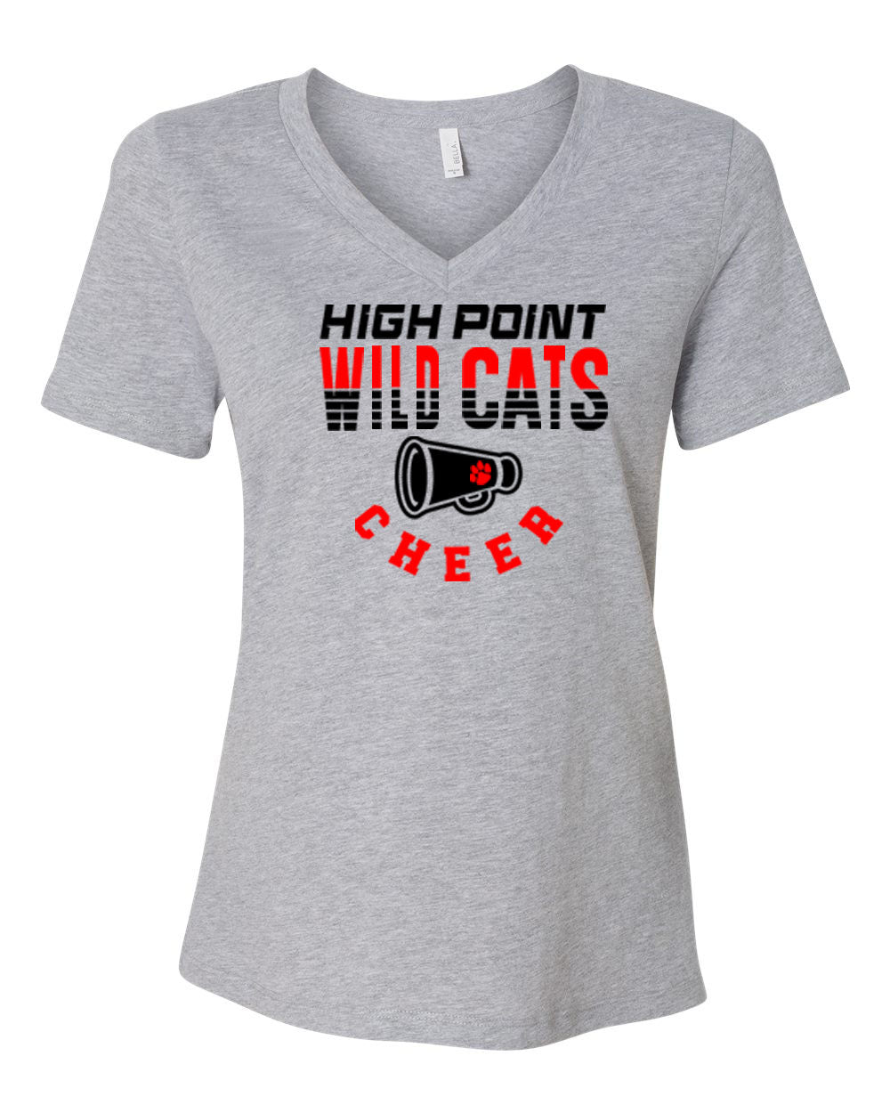 Wildcats Cheer Design 2 V-neck T-Shirt