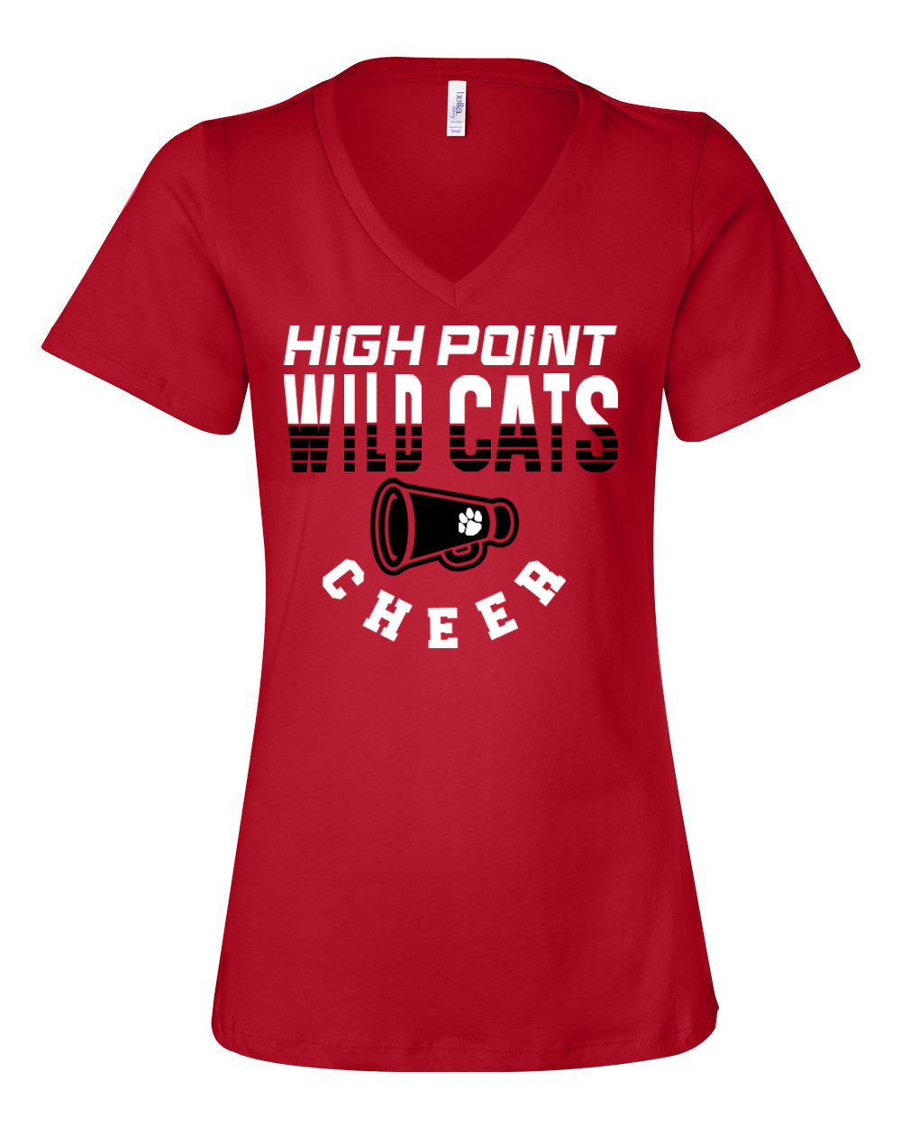 Wildcats Cheer Design 2 V-neck T-Shirt