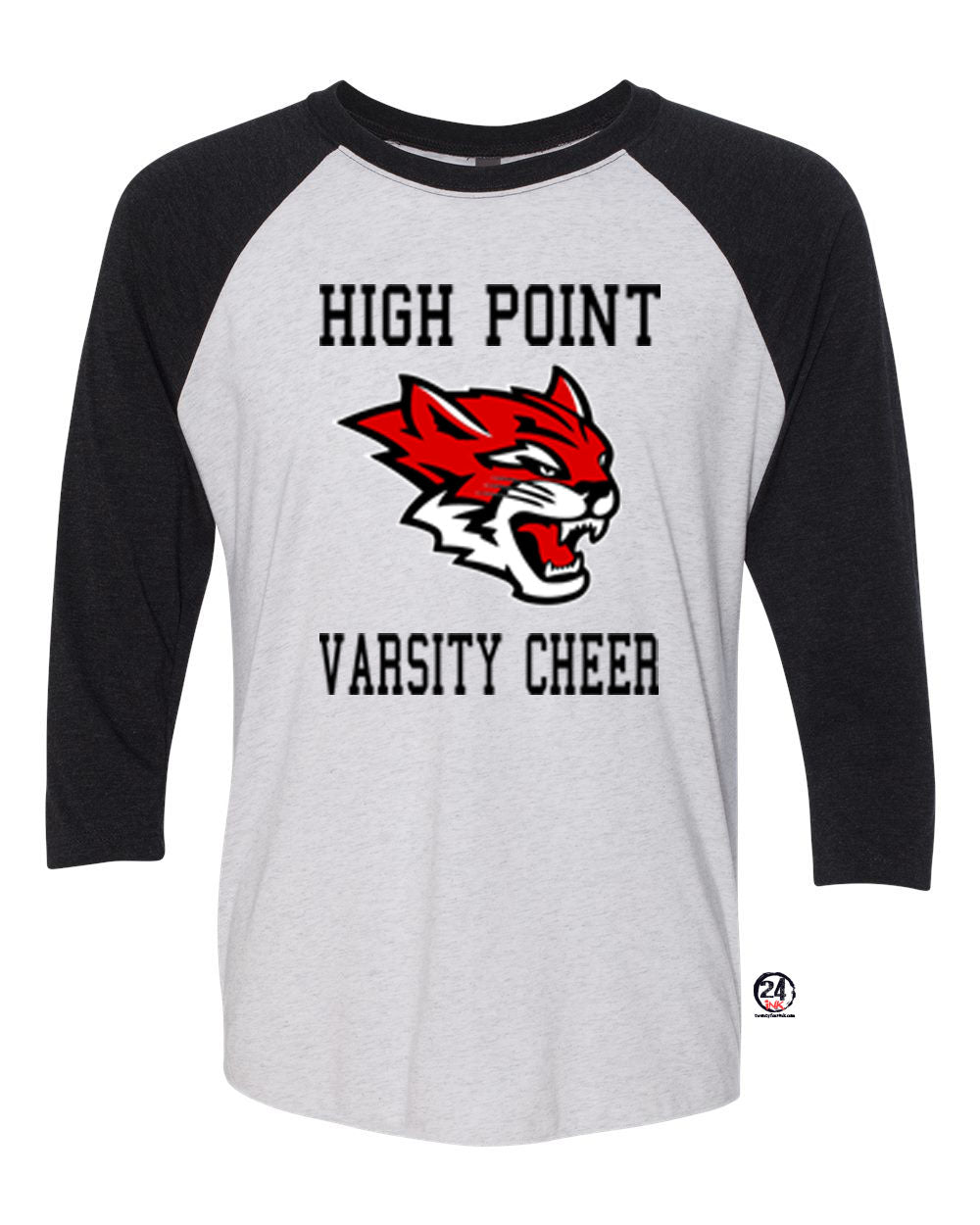 Wildcats Cheer design 3 raglan shirt