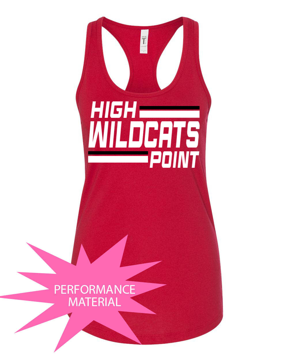 Wildcats Cheer Design 4 Performance Racerback Tank Top