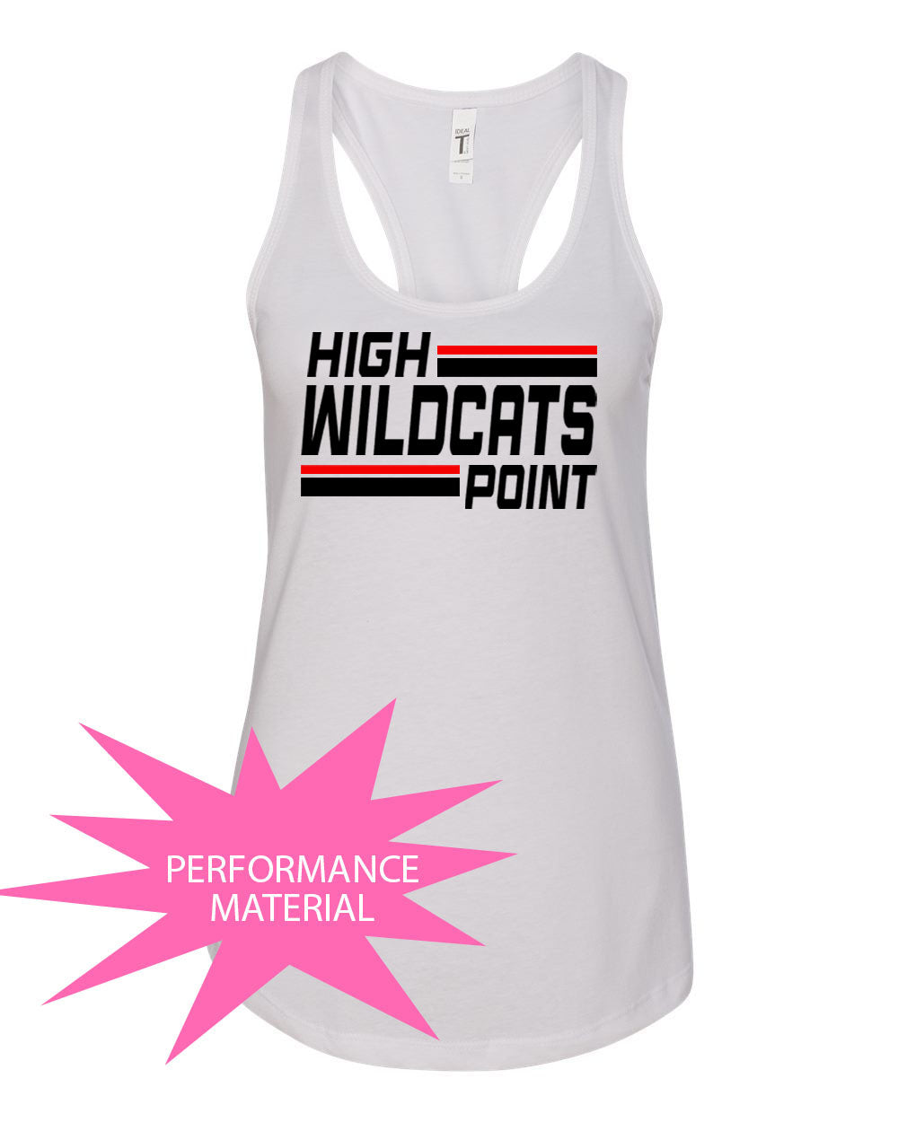 Wildcats Cheer Design 4 Performance Racerback Tank Top