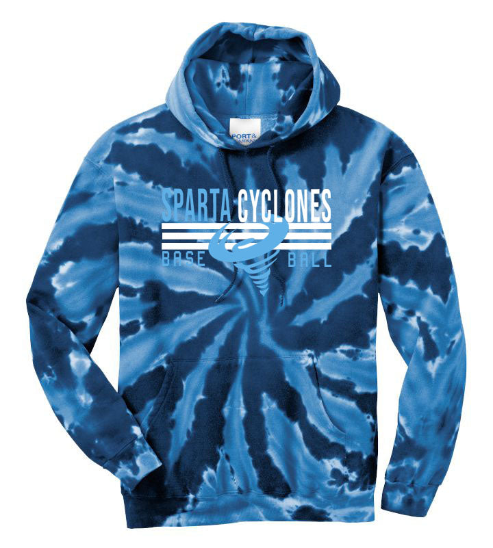 Sparta Cyclones Tie-Dye Hooded Sweatshirt Design 4