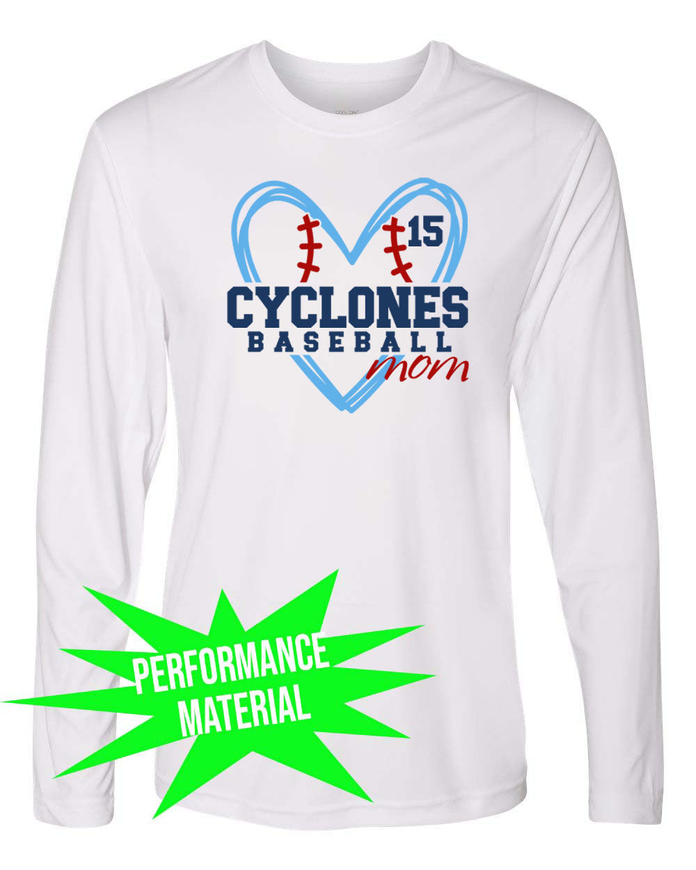Sparta Cyclones Performance Material Long Sleeve Shirt Design 5