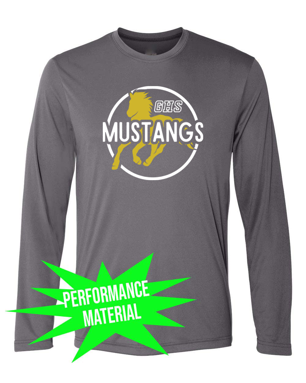 Green Hills Performance Material Long Sleeve Shirt Design 21