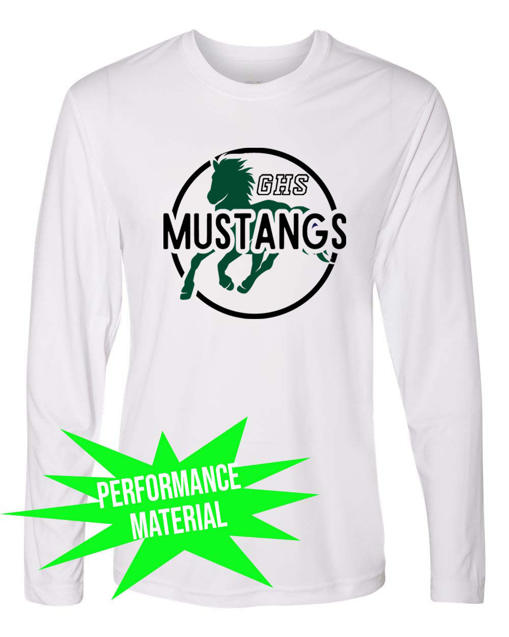 Green Hills Performance Material Long Sleeve Shirt Design 21