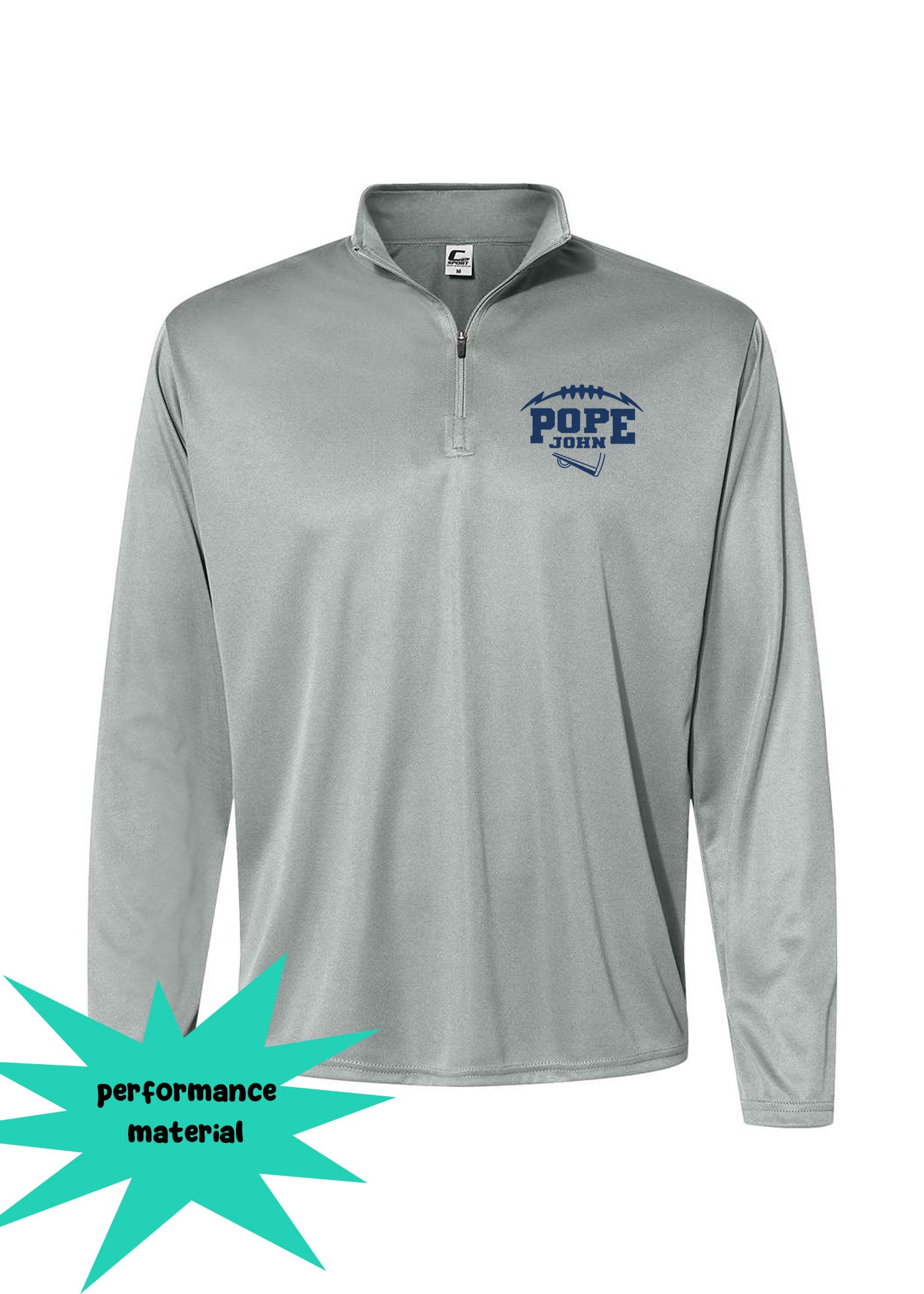 Pope John Cheer Quarter Zip Long Sleeve Design 10