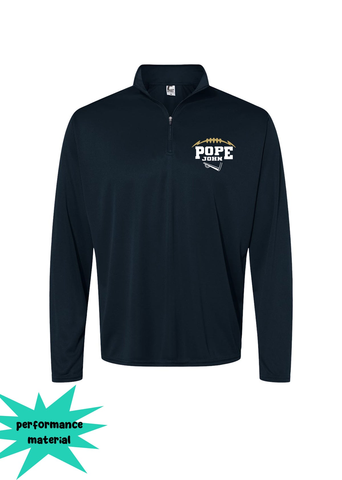 Pope John Cheer Quarter Zip Long Sleeve Design 10
