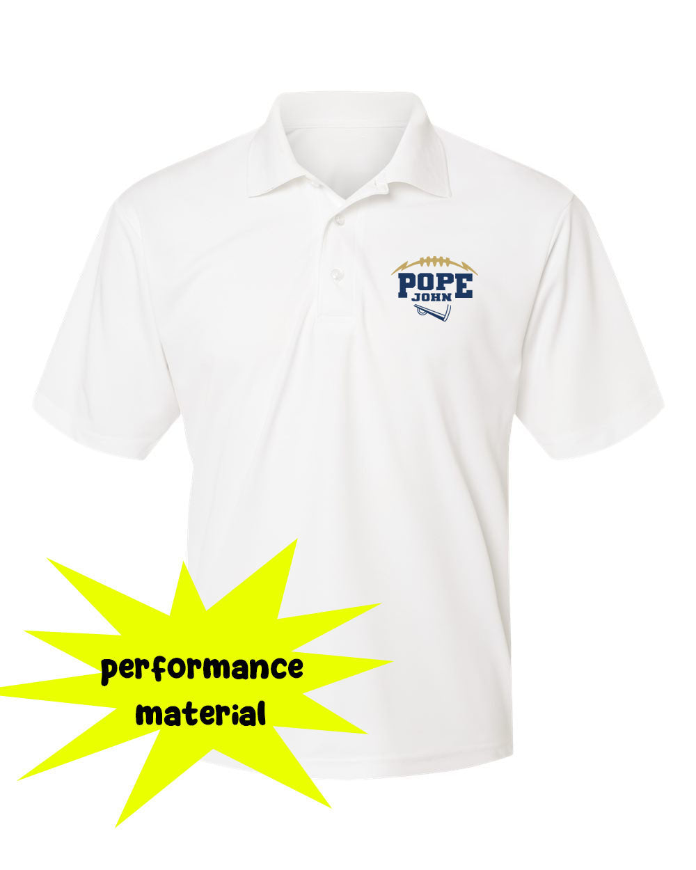 Pope John Cheer Performance Material Polo T-Shirt Design 10
