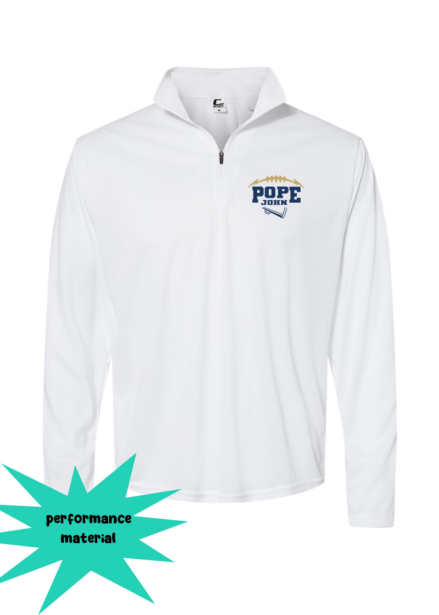 Pope John Cheer Quarter Zip Long Sleeve Design 10
