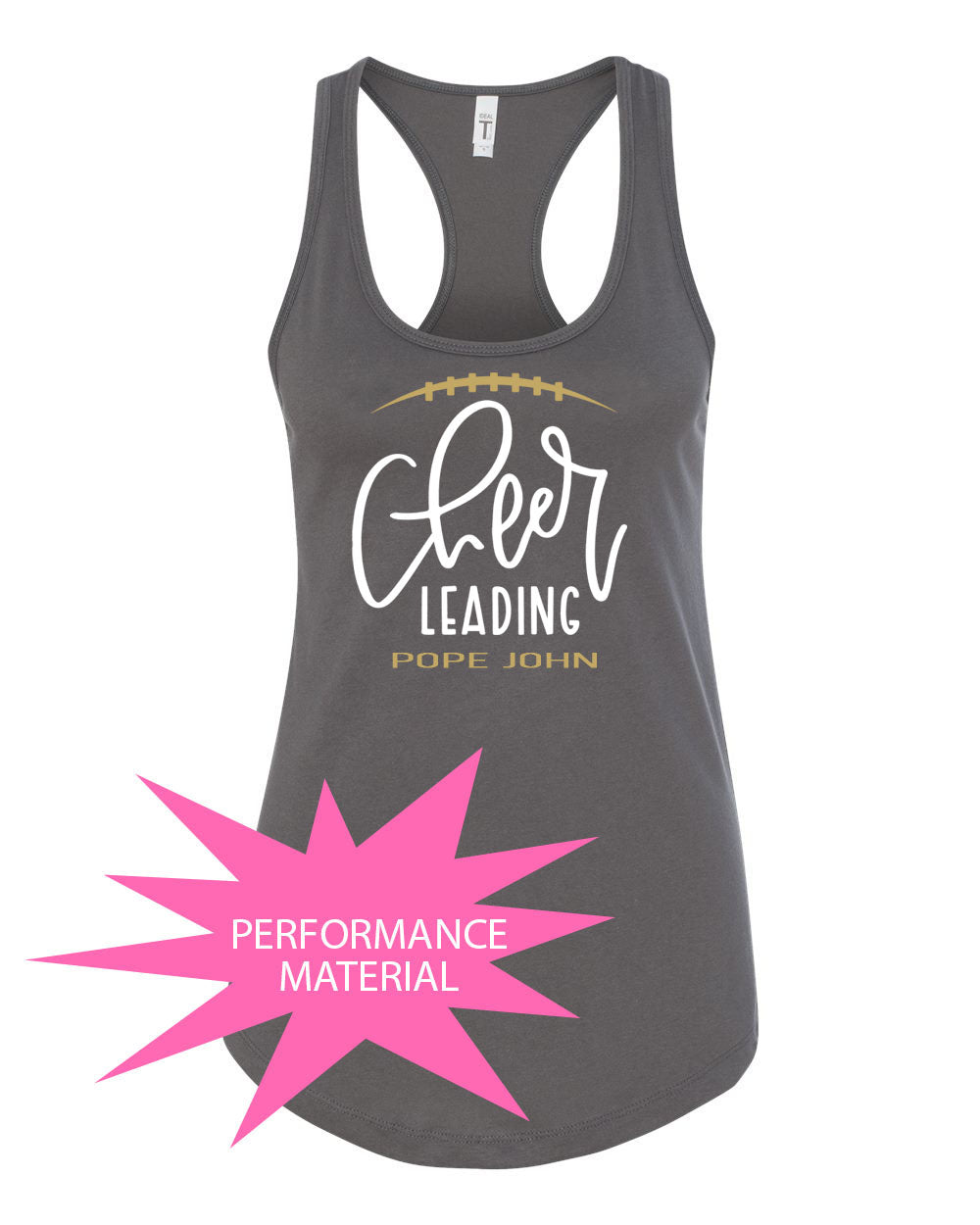Pope John Cheer Performance Racerback Tank Top Design 12
