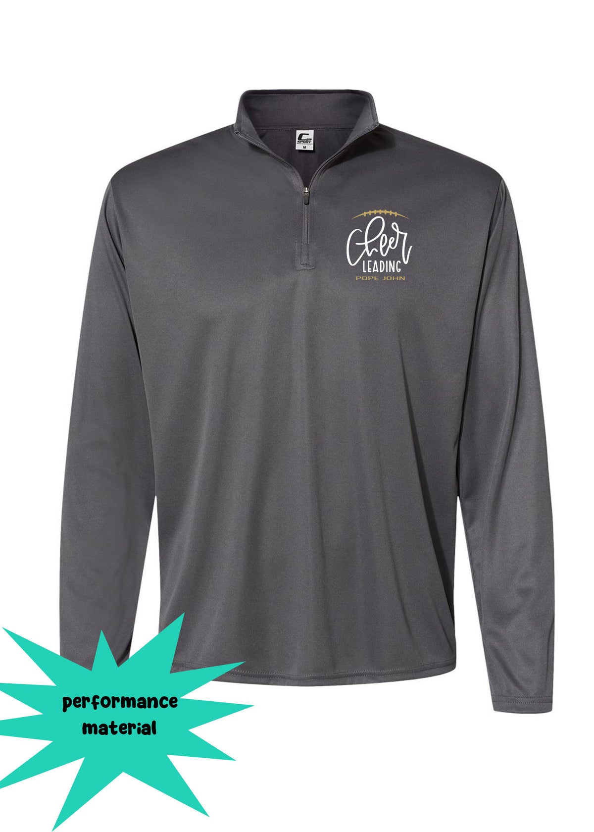 Pope John Cheer Quarter Zip Long Sleeve Design 12