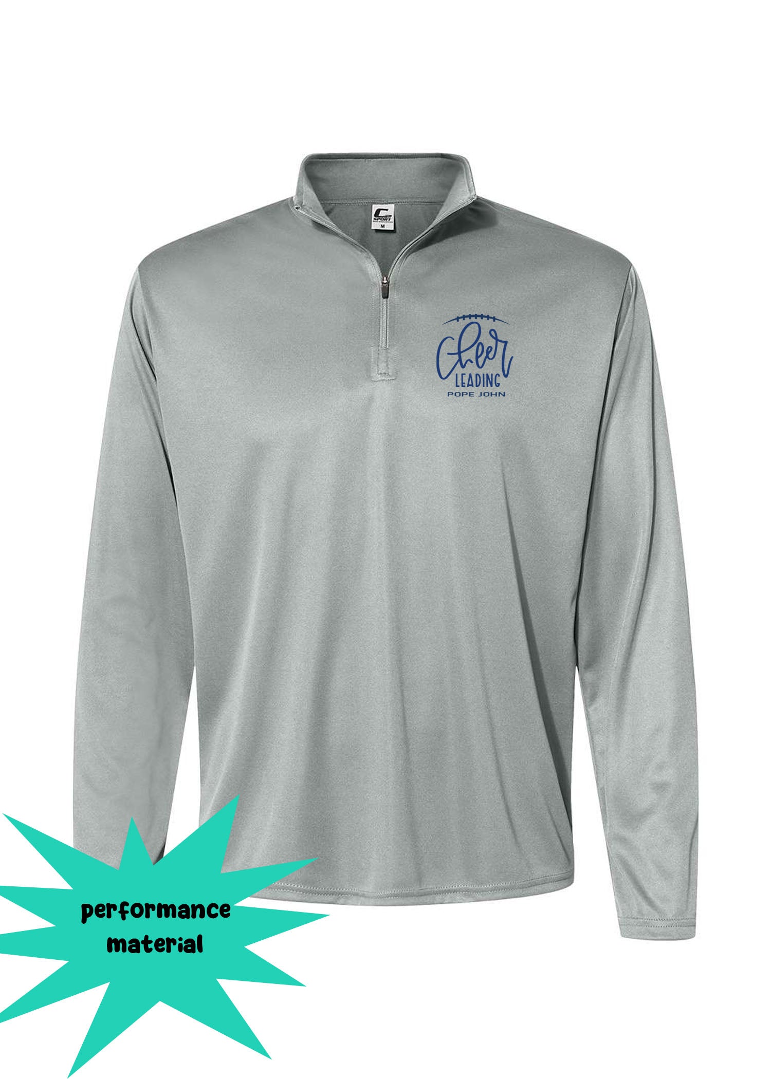 Pope John Cheer Quarter Zip Long Sleeve Design 12