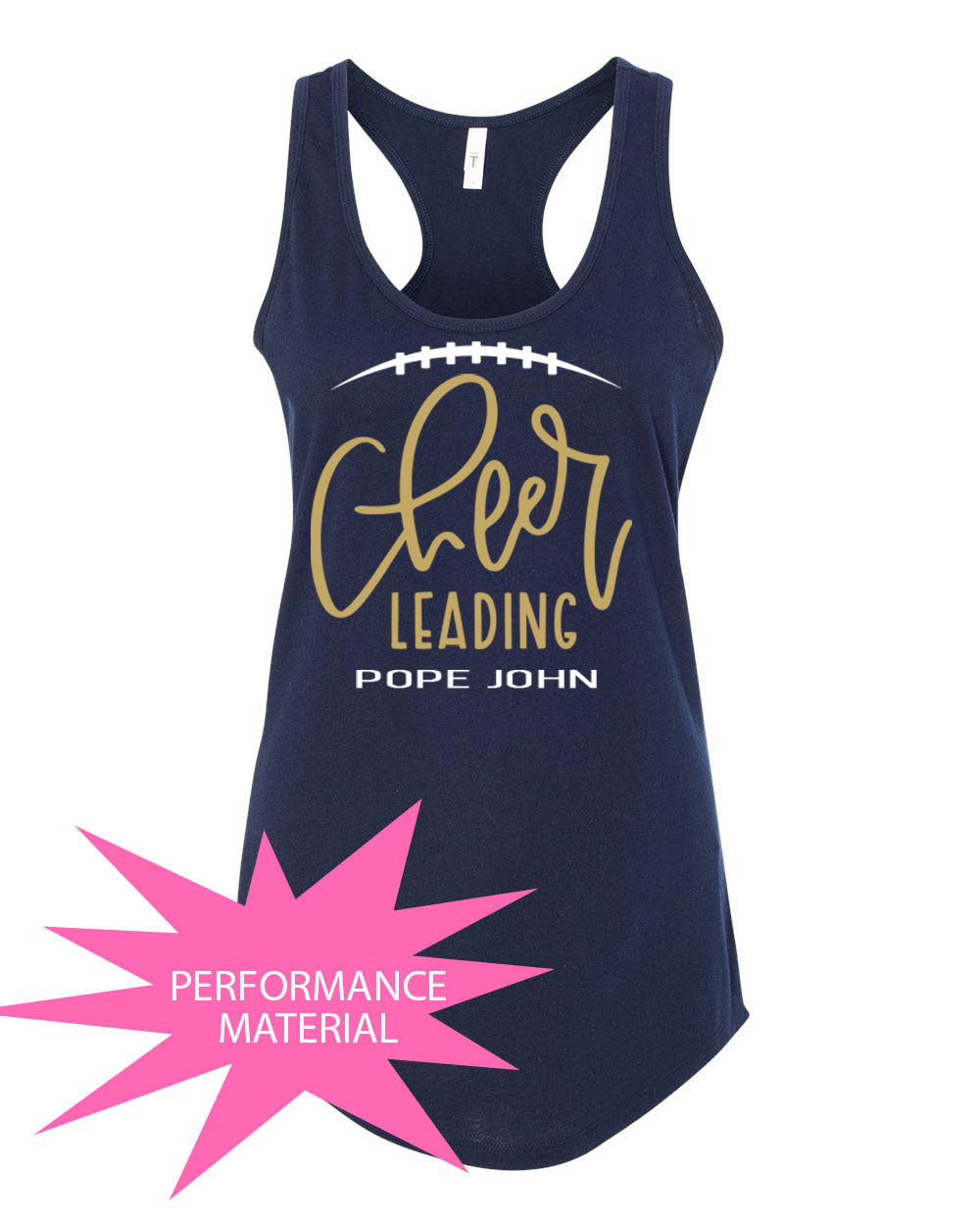 Pope John Cheer Performance Racerback Tank Top Design 12