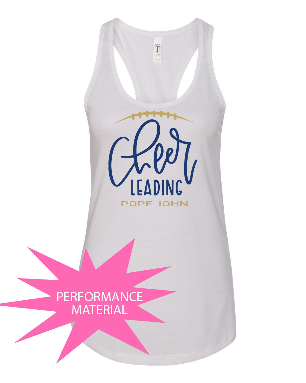 Pope John Cheer Performance Racerback Tank Top Design 12