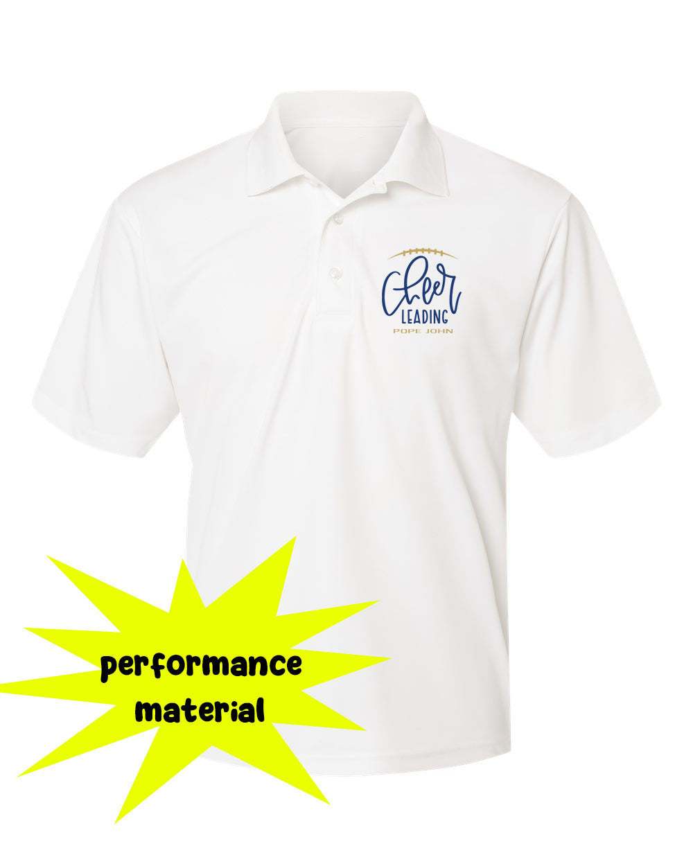 Pope John Cheer Performance Material Polo T-Shirt Design 12