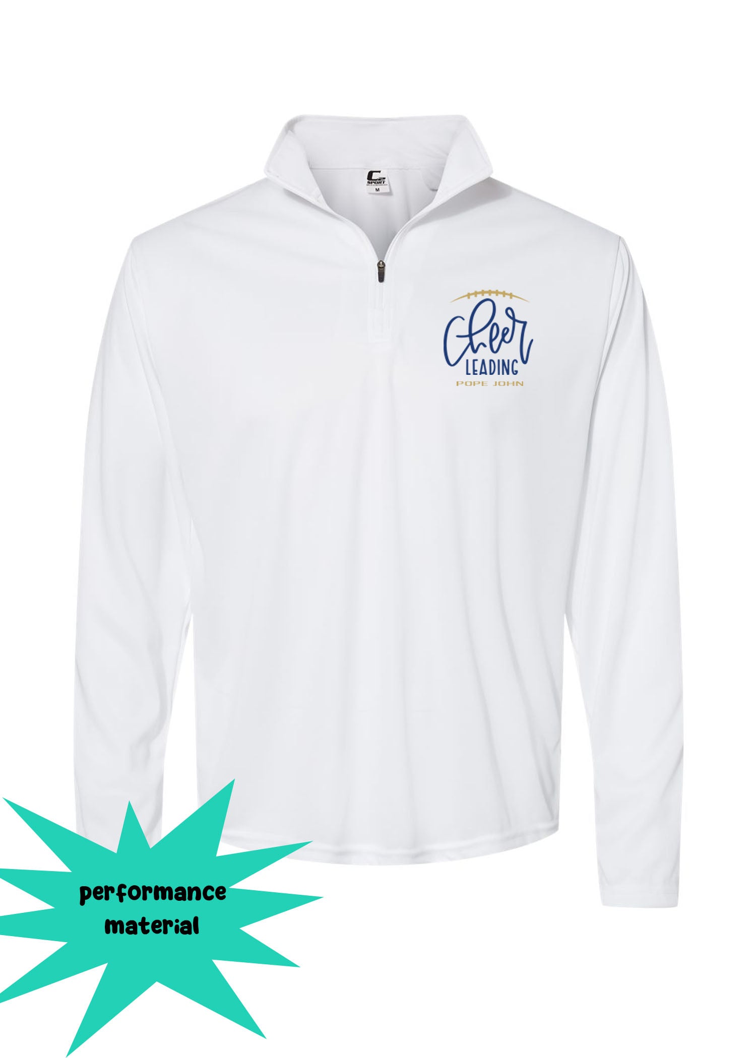 Pope John Cheer Quarter Zip Long Sleeve Design 12